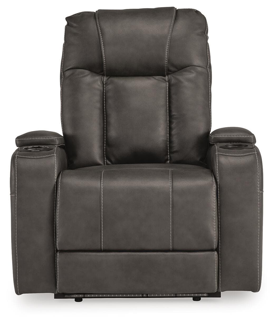 Feazada Power Recliner — Black/Gray — view 5