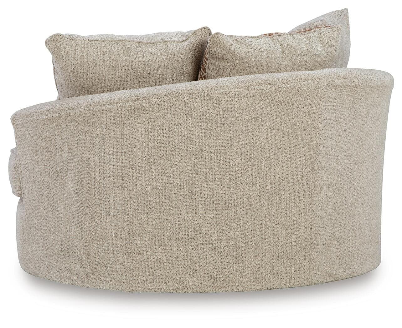Steelwater Retreat Oversized Swivel Accent Chair — Brown/Beige — view 4
