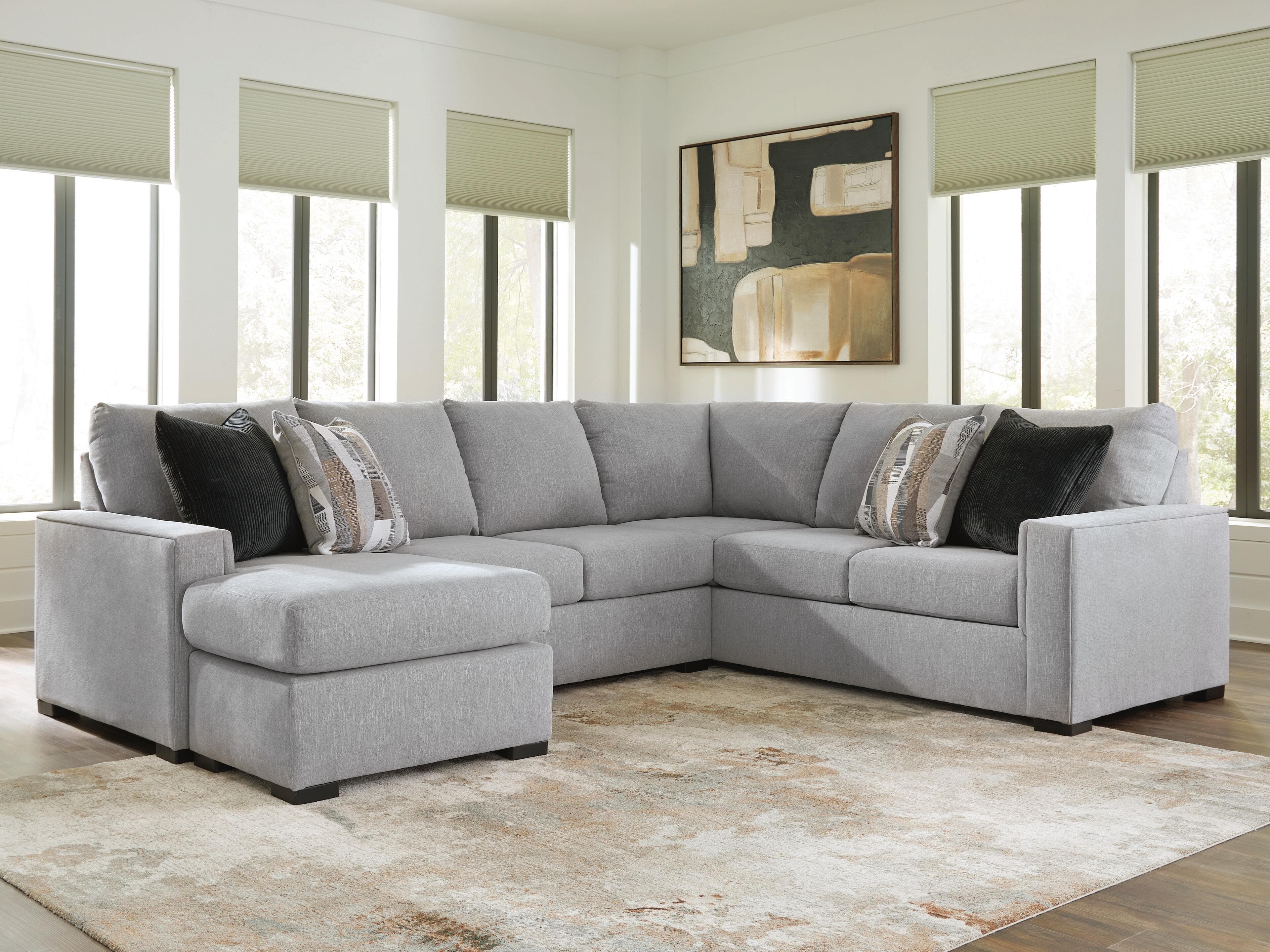 Lakepoint 2-Piece Sectional with Chaise — Nickel — view 2