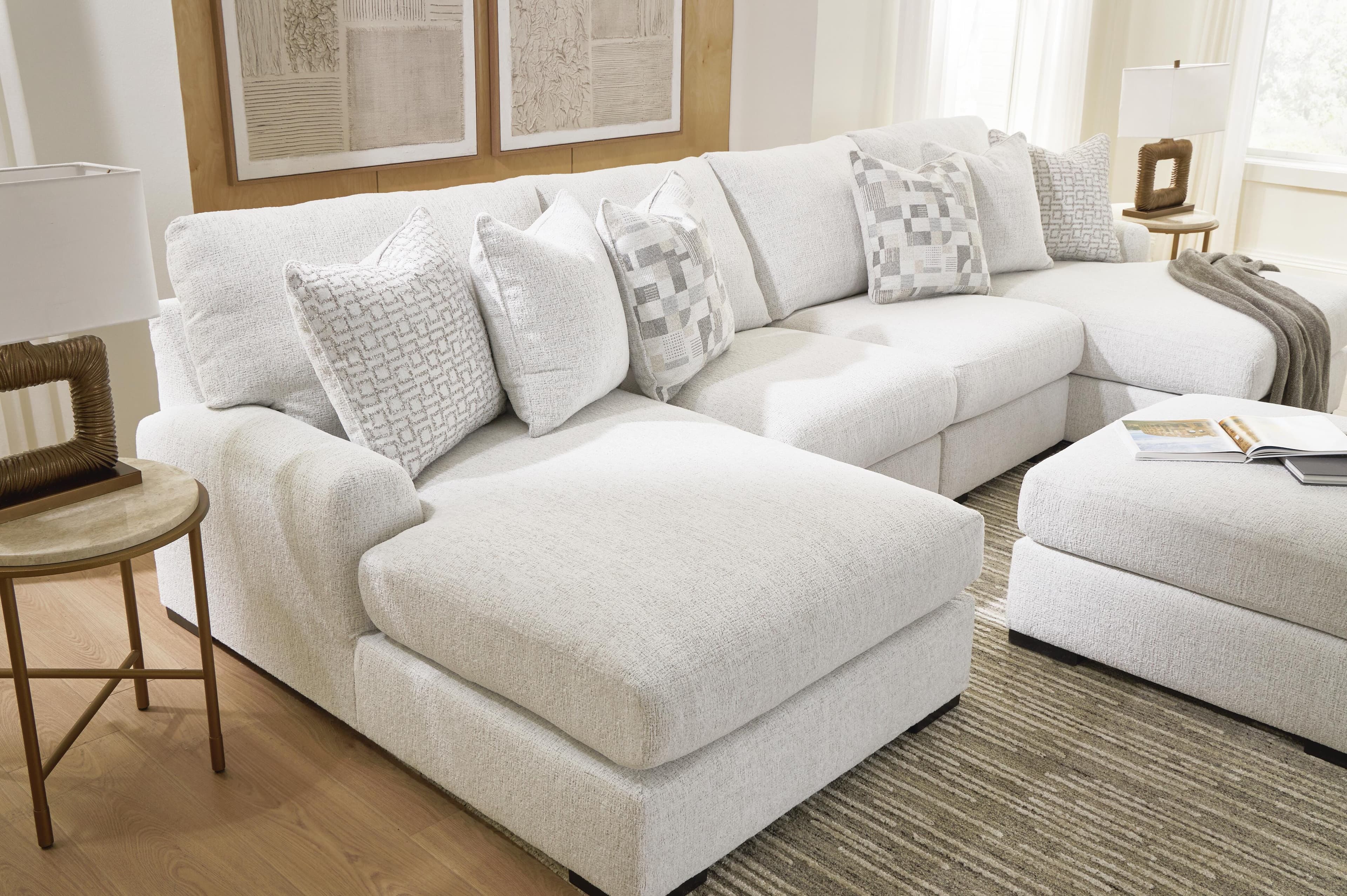 Wynncroft Manor 4-Piece Double Chaise Sectional — Chalk — view 4
