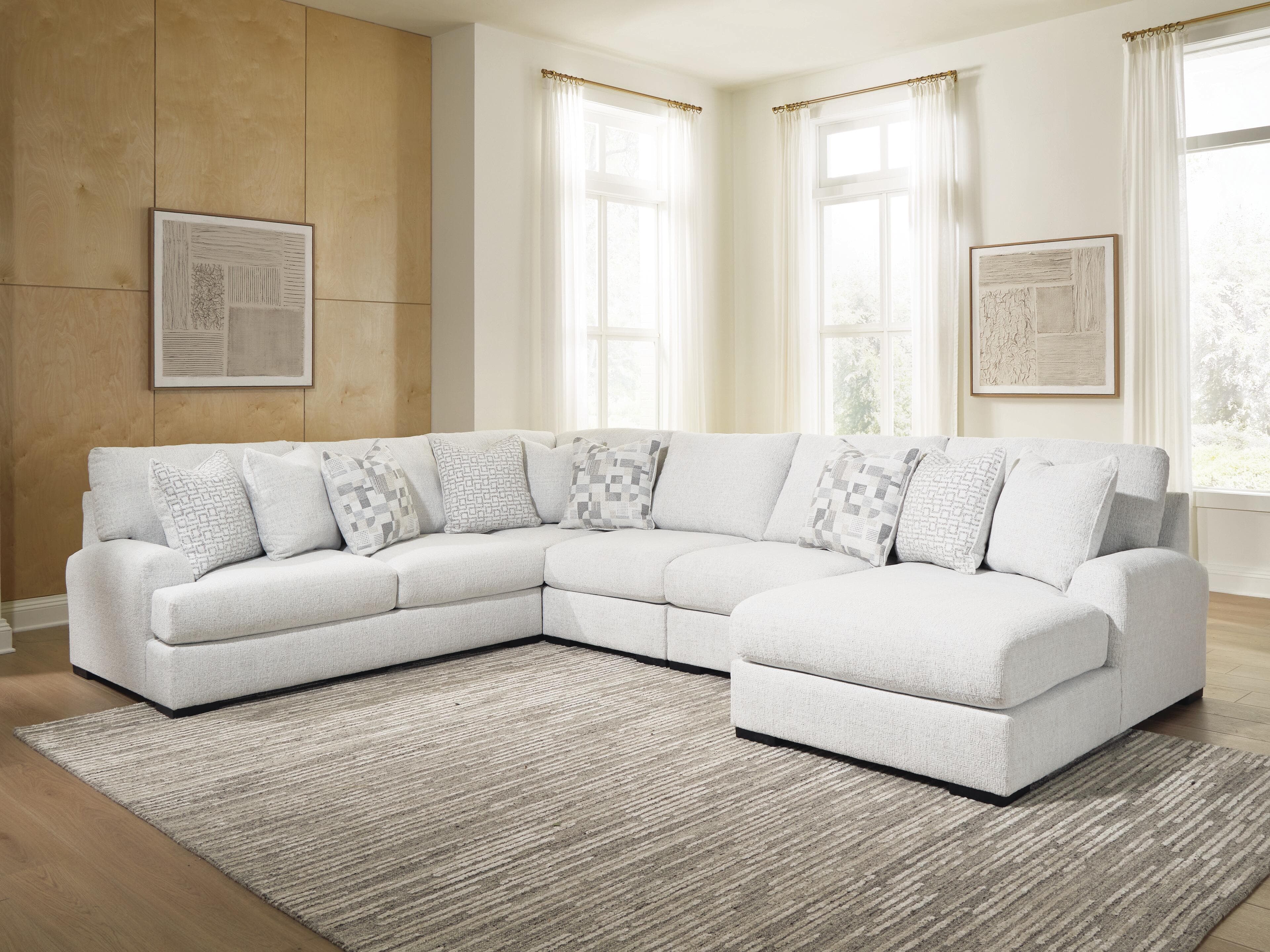 Wynncroft Manor 5-Piece Sectional with Chaise — Chalk — view 2