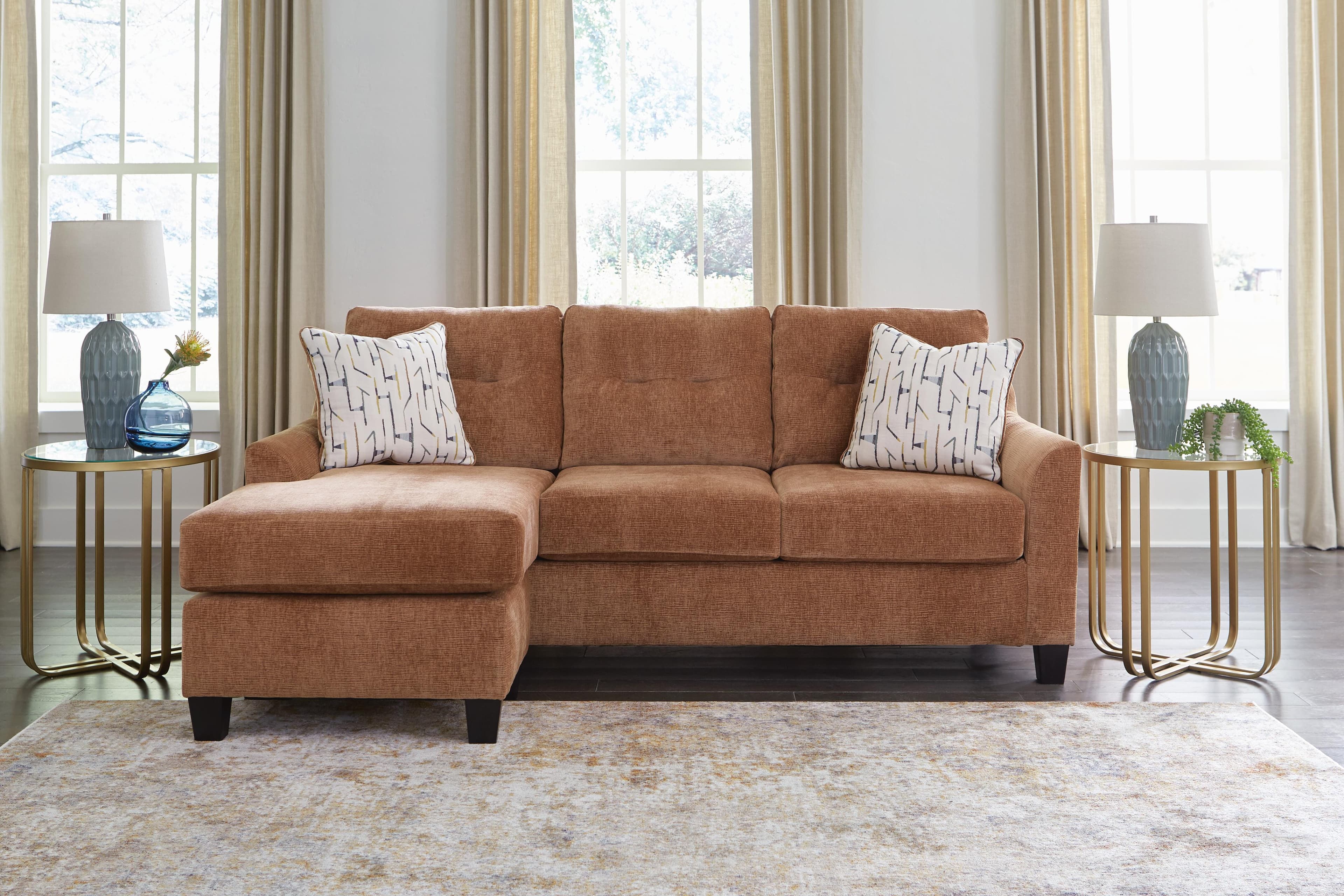 Amity Bay Sofa Chaise — Orange — view 2