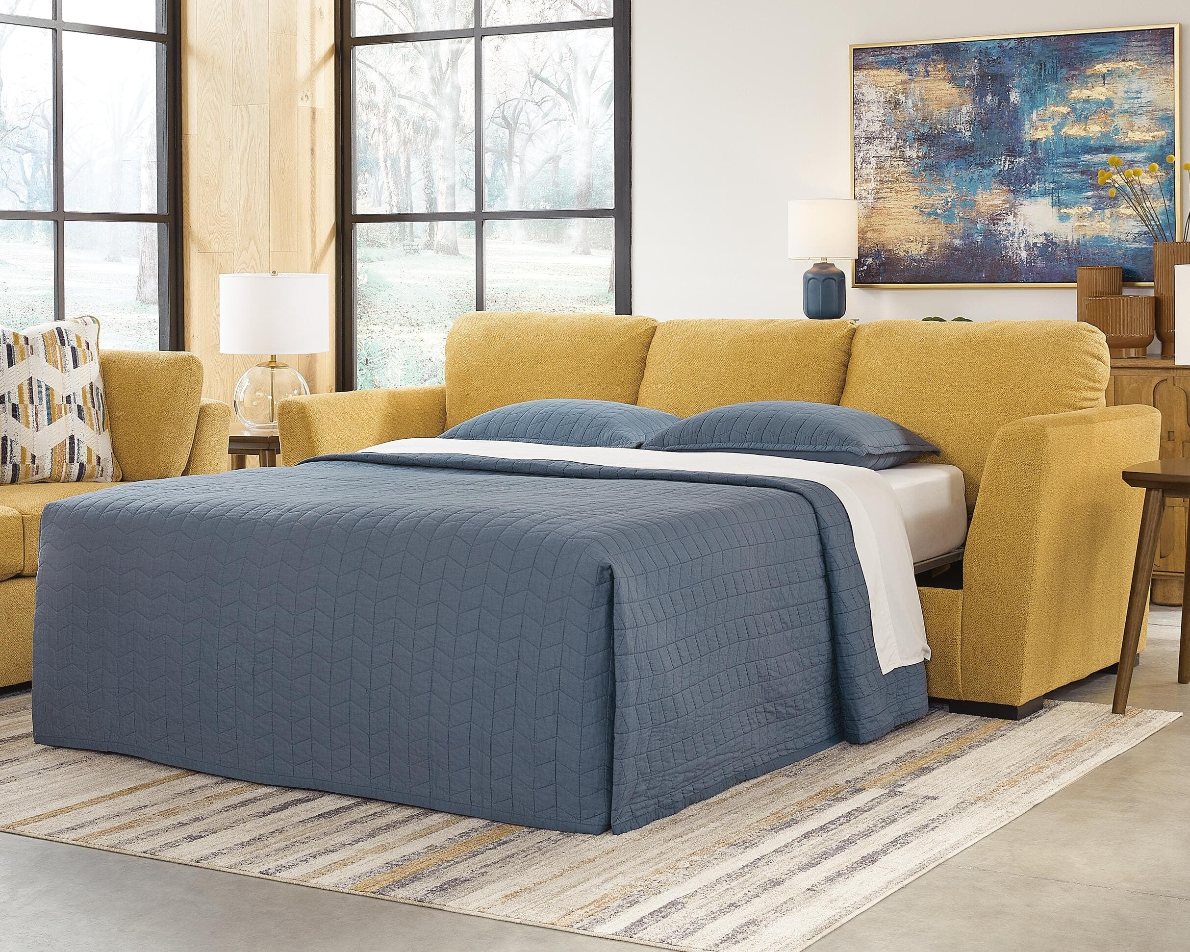 Keerwick Queen Sofa Sleeper — Yellow — view 2