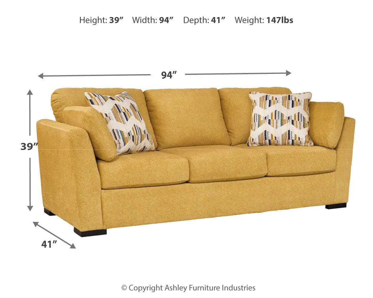 Keerwick Sofa — Yellow — view 4