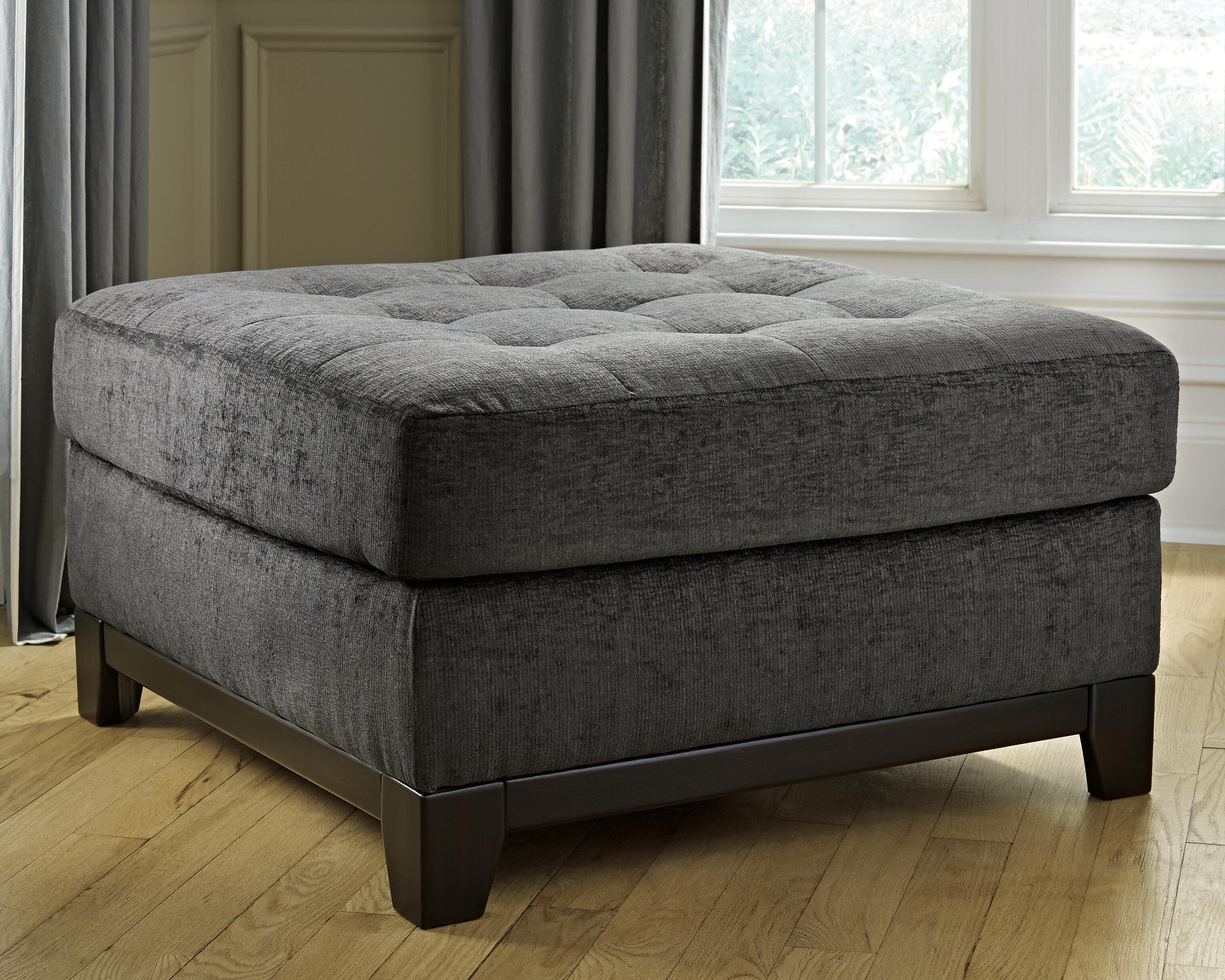 Reidshire Oversized Accent Ottoman — Black/Gray — view 2