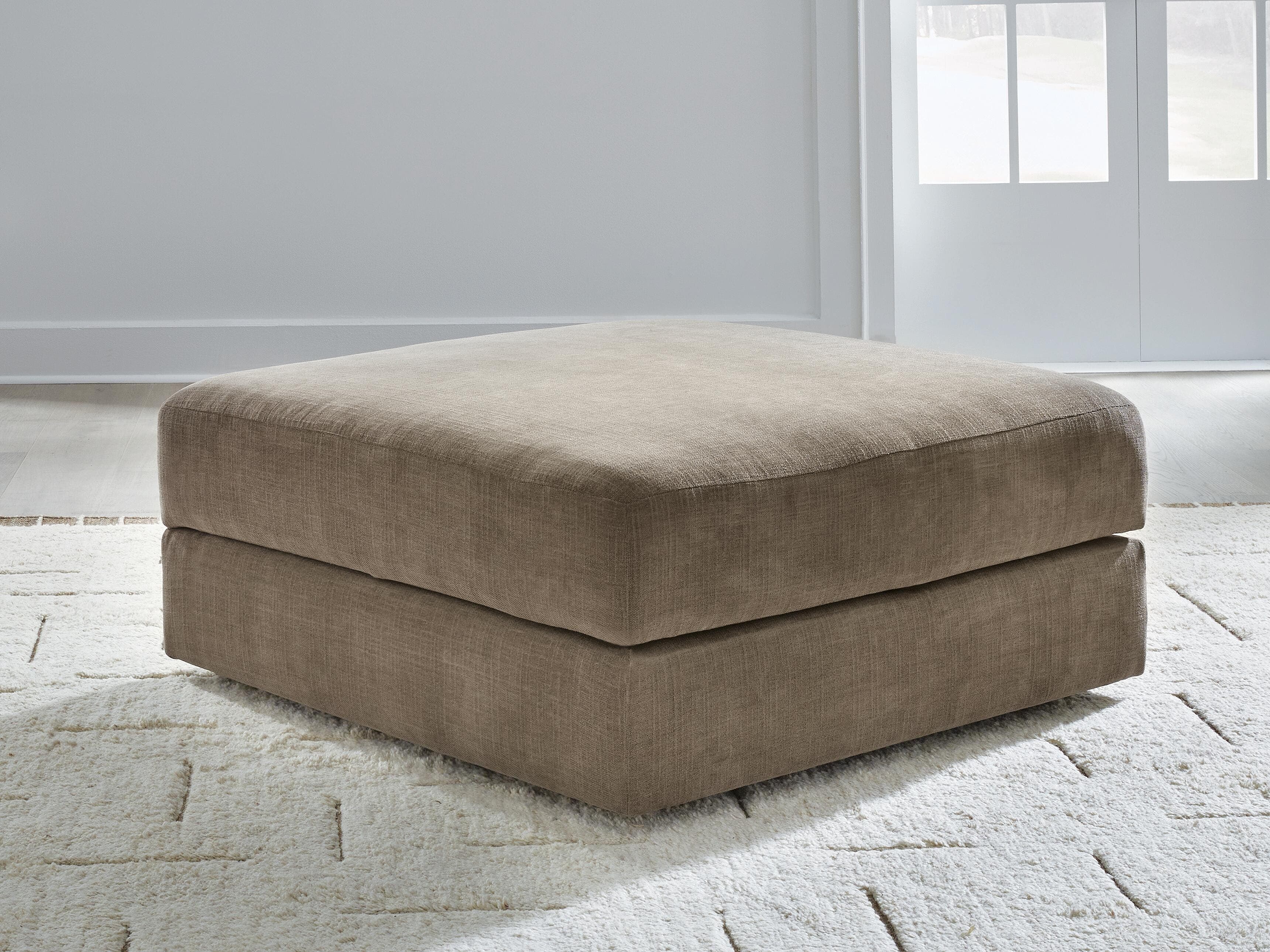 Camellia-Court Ottoman With Storage — Brown/Beige — view 2