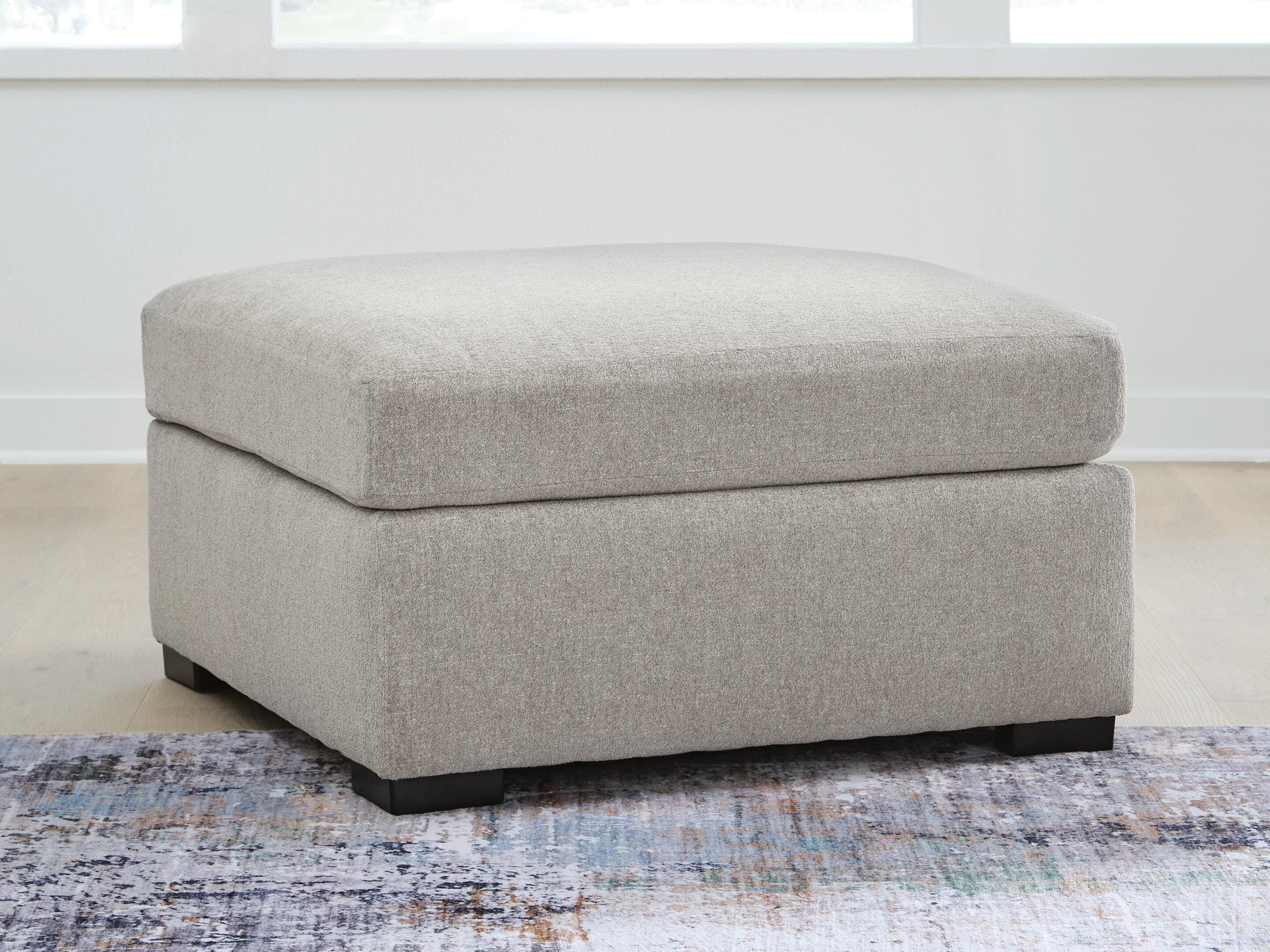 ModMax Luxe Oversized Accent Ottoman — Black/Gray — view 2