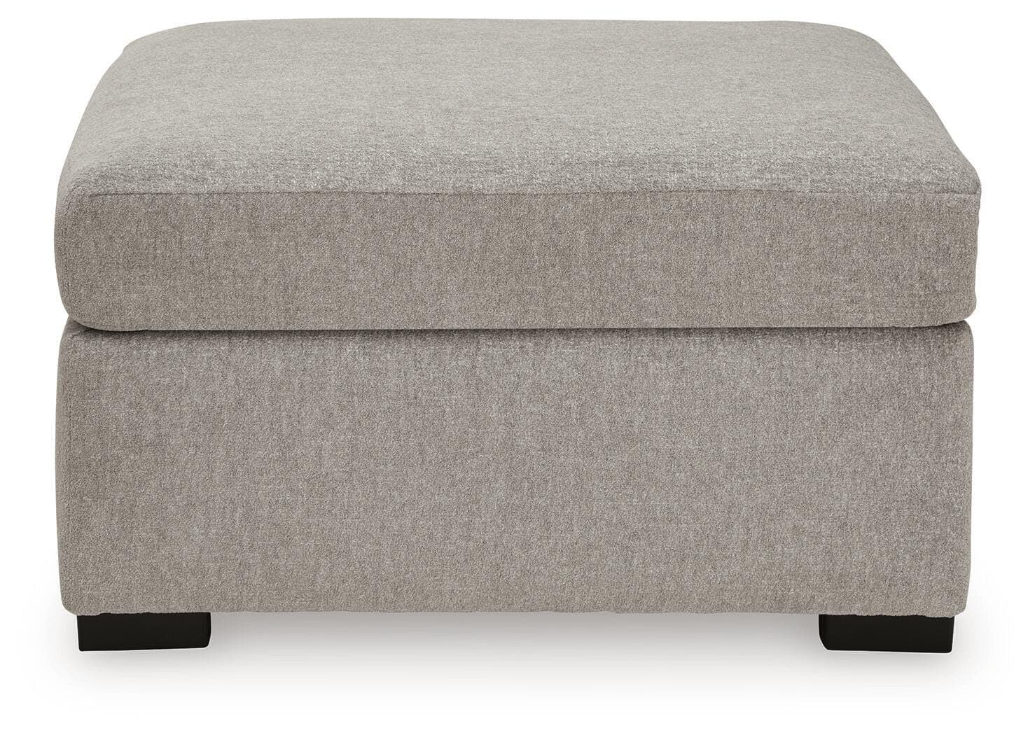 ModMax Luxe Oversized Accent Ottoman — Black/Gray — view 3
