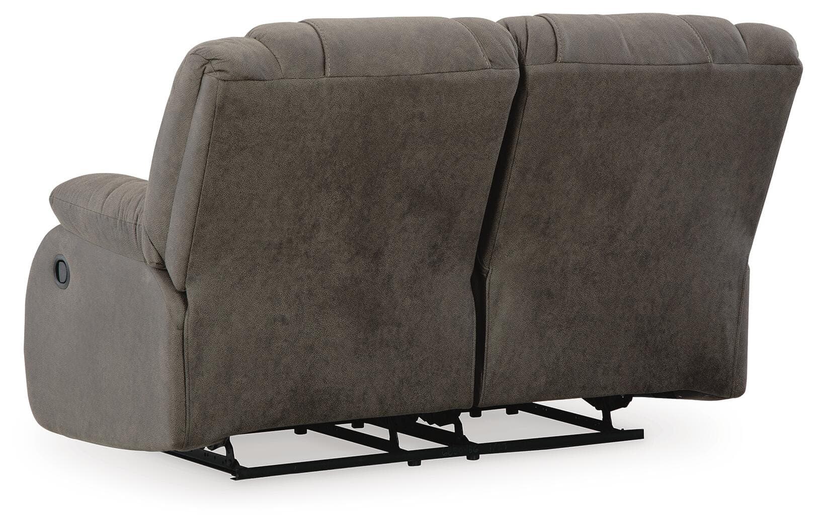 First Base Reclining Loveseat — Black/Gray — view 6