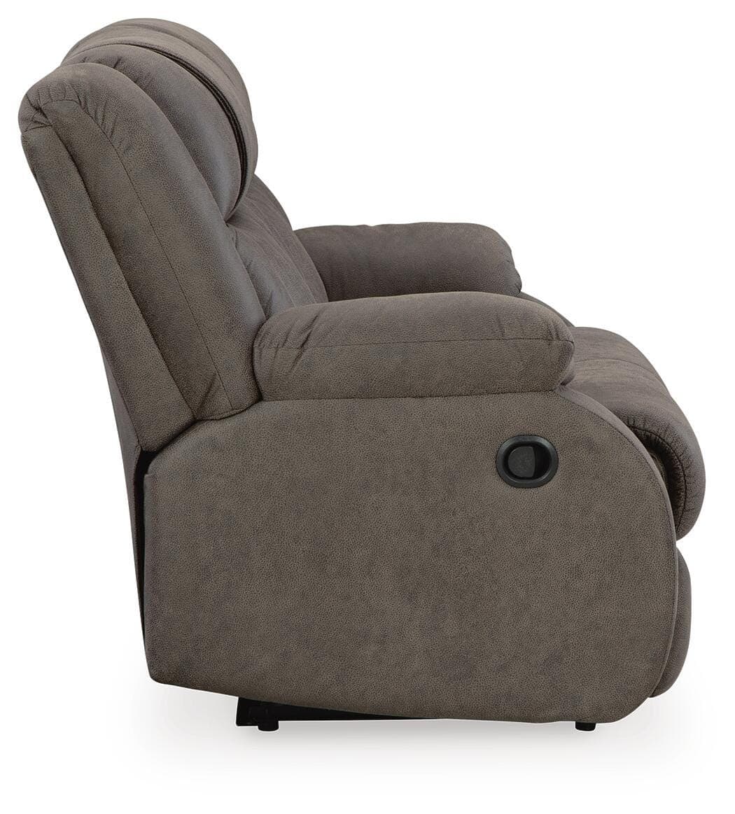 First Base Reclining Loveseat — Black/Gray — view 5