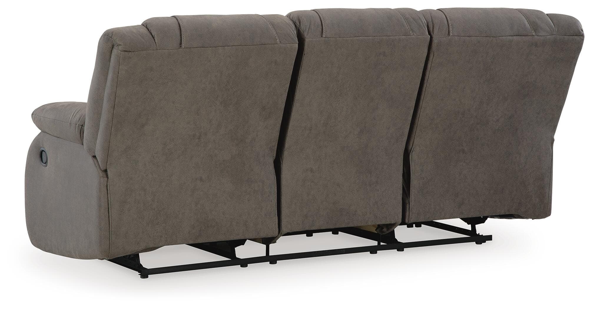 First Base Reclining Sofa — Black/Gray — view 6
