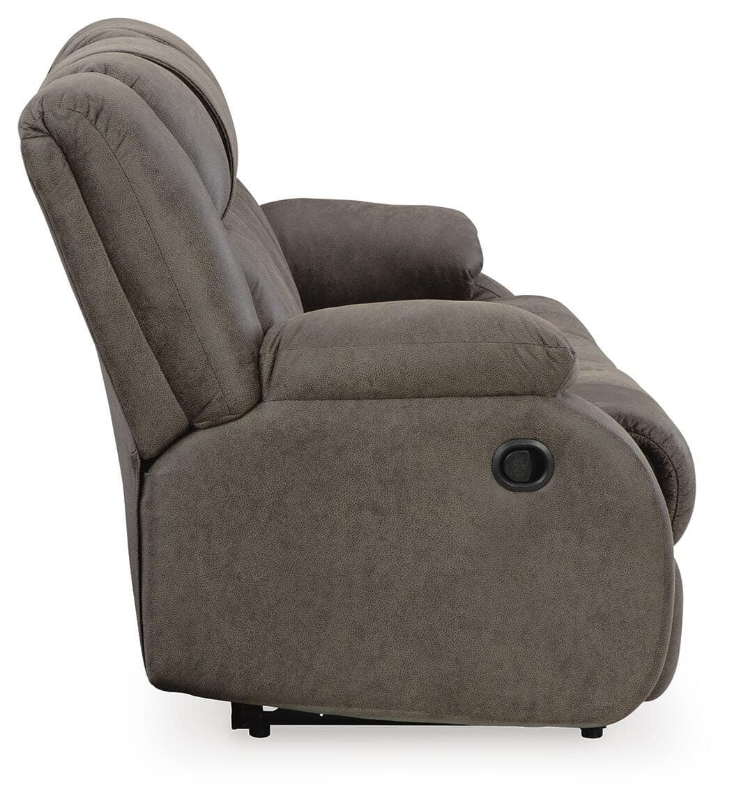First Base Reclining Sofa — Black/Gray — view 5