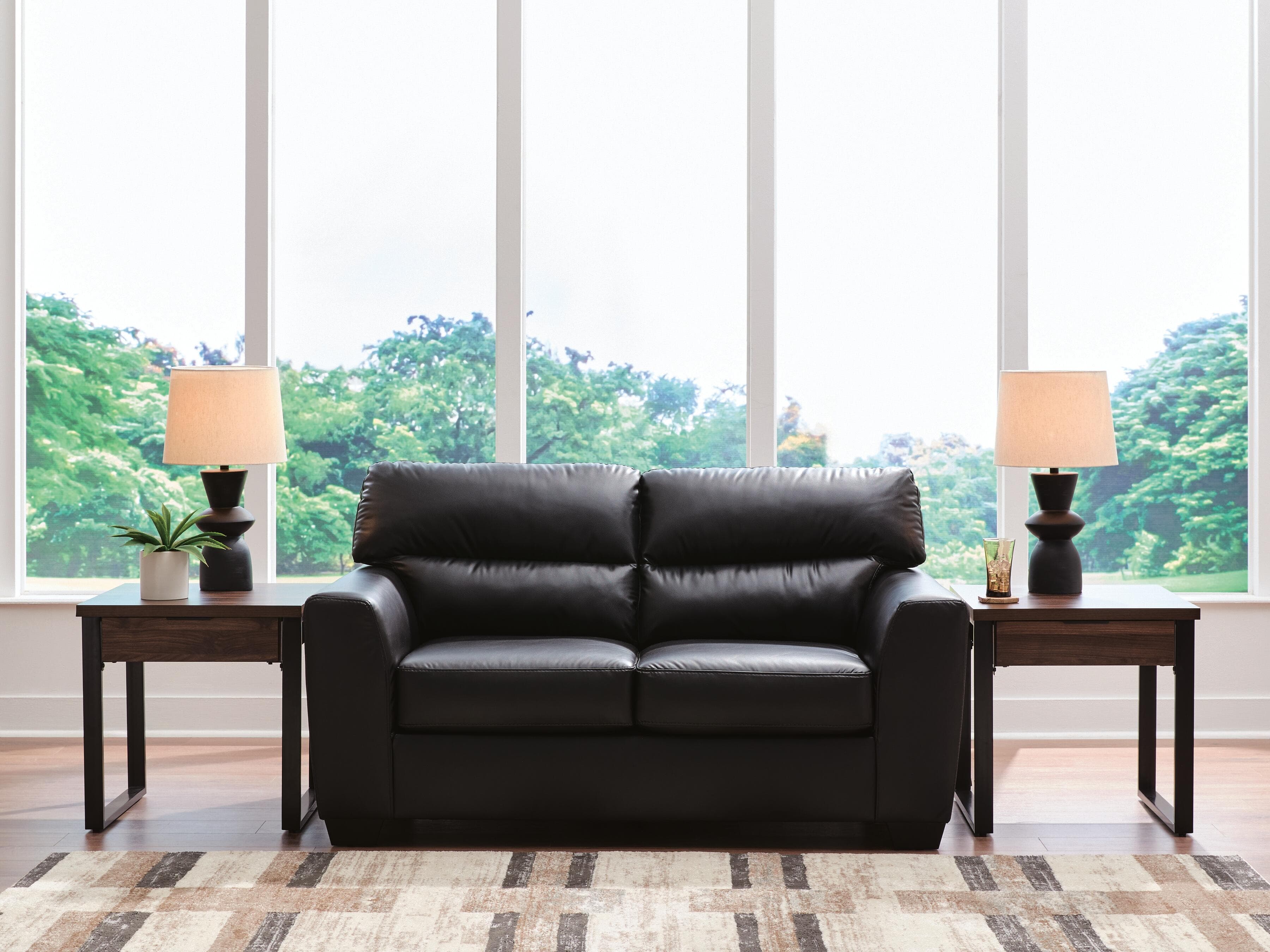 Gavello Loveseat — Black/Gray — view 2