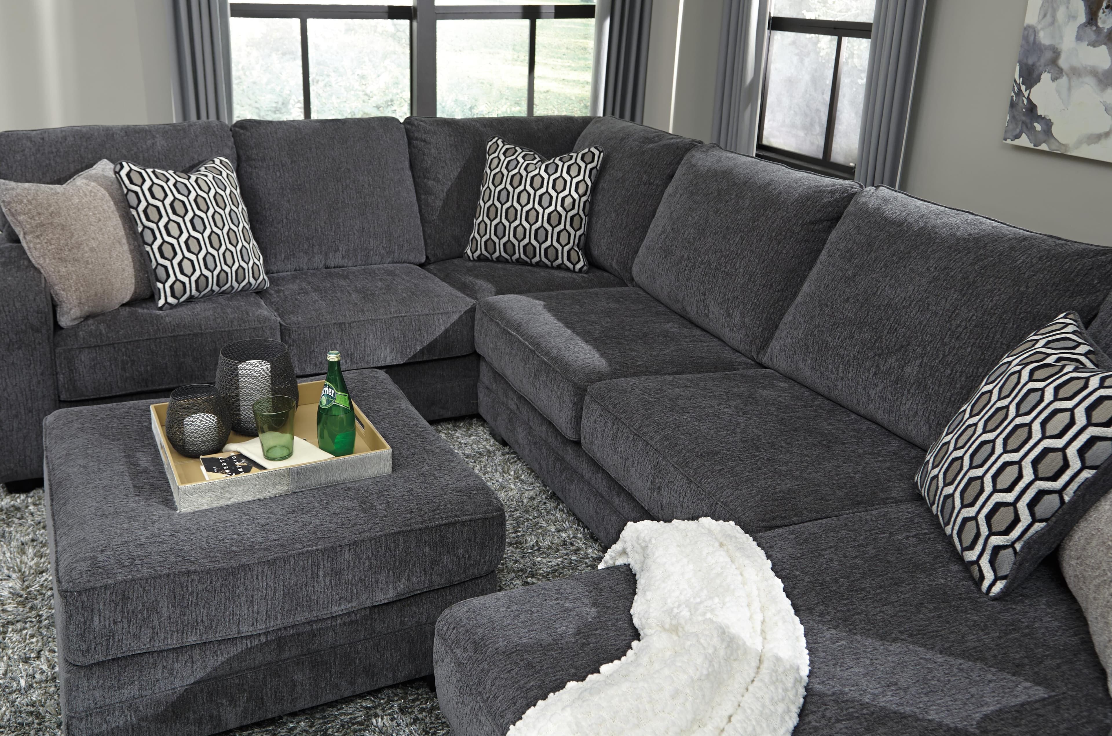 Tracling Oversized Ottoman — Black/Gray — view 5
