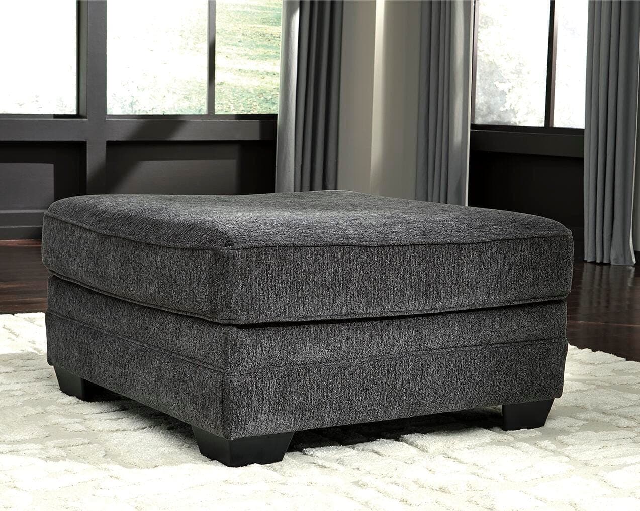Tracling Oversized Ottoman — Black/Gray — view 2