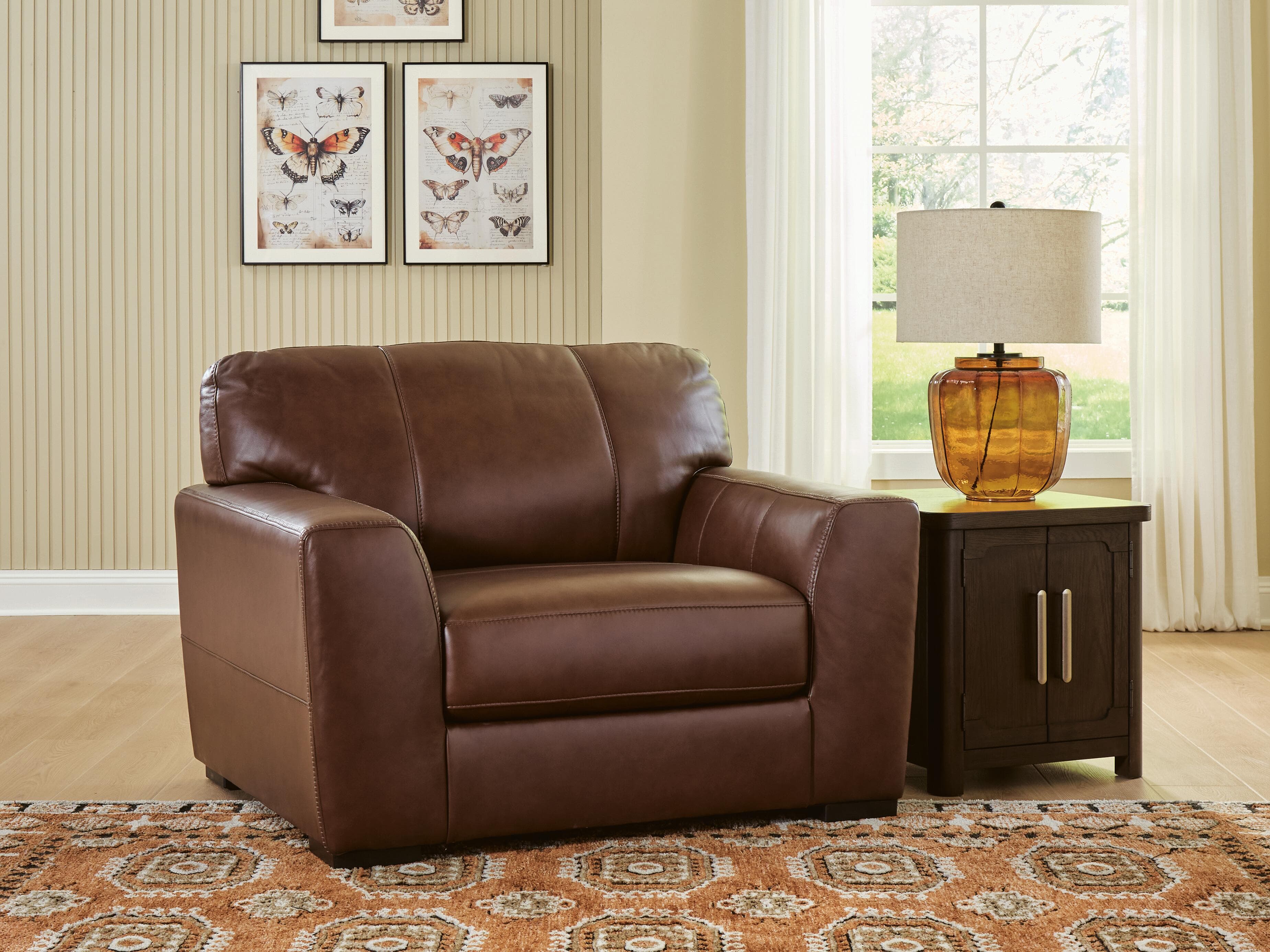 Mossano Oversized Chair — Brown/Beige — view 2