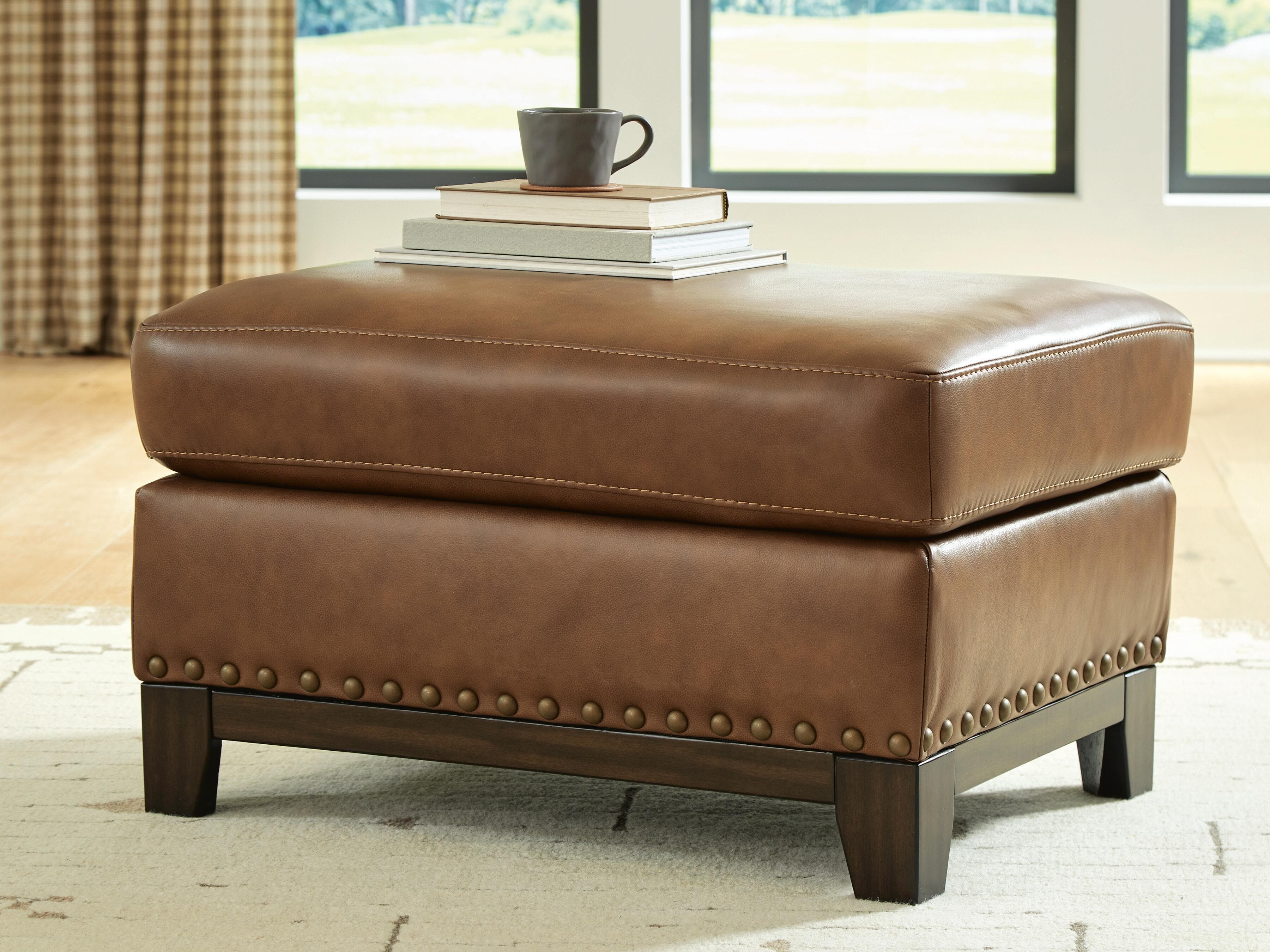 Gambellara Ottoman — Brown/Beige — view 2