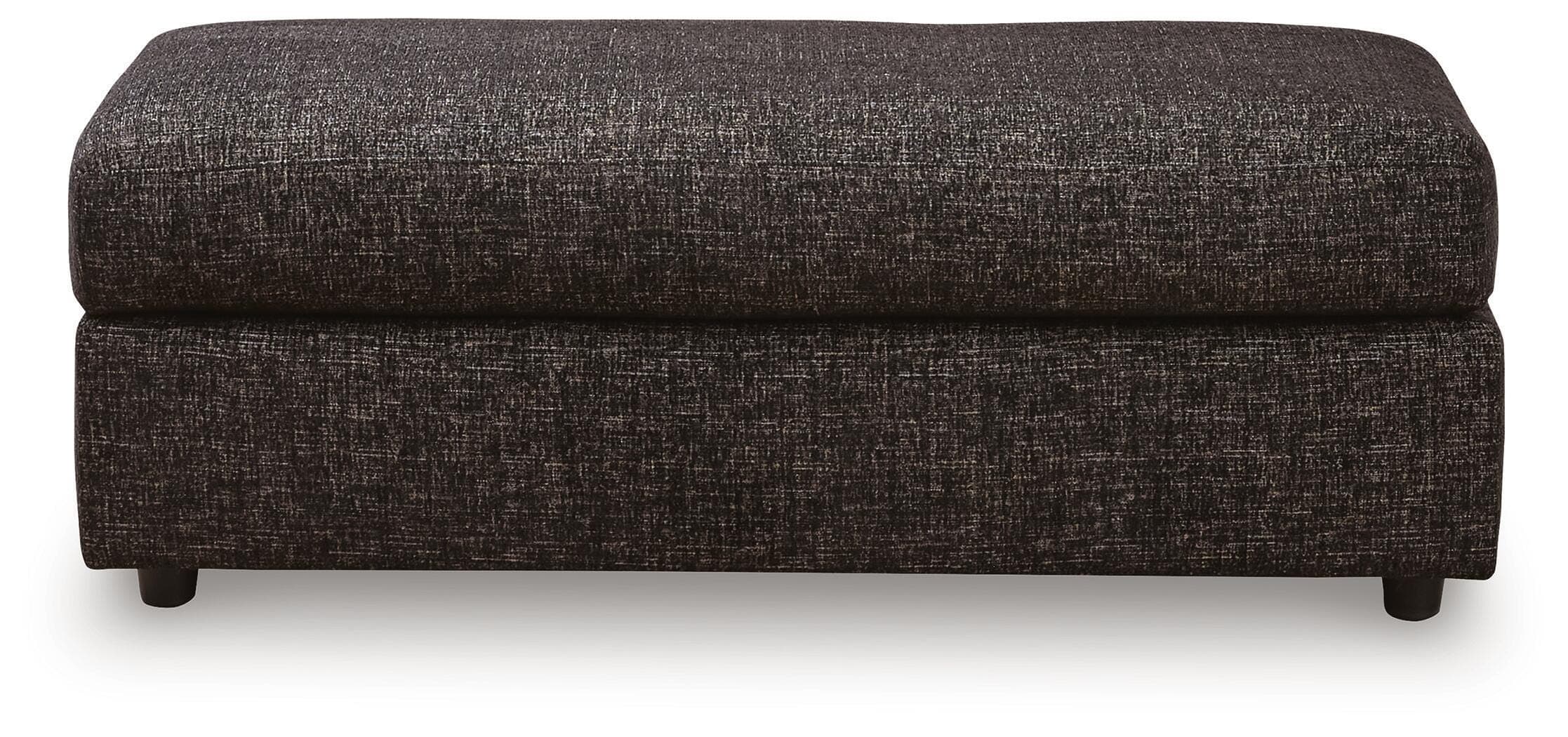 Coralene Oversized Accent Ottoman — Black/Gray — view 3