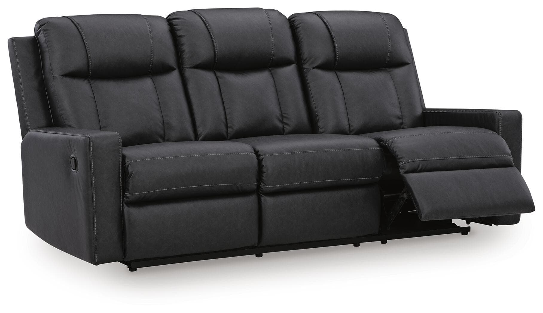 Mackmenville Reclining Sofa — Black/Gray — view 3
