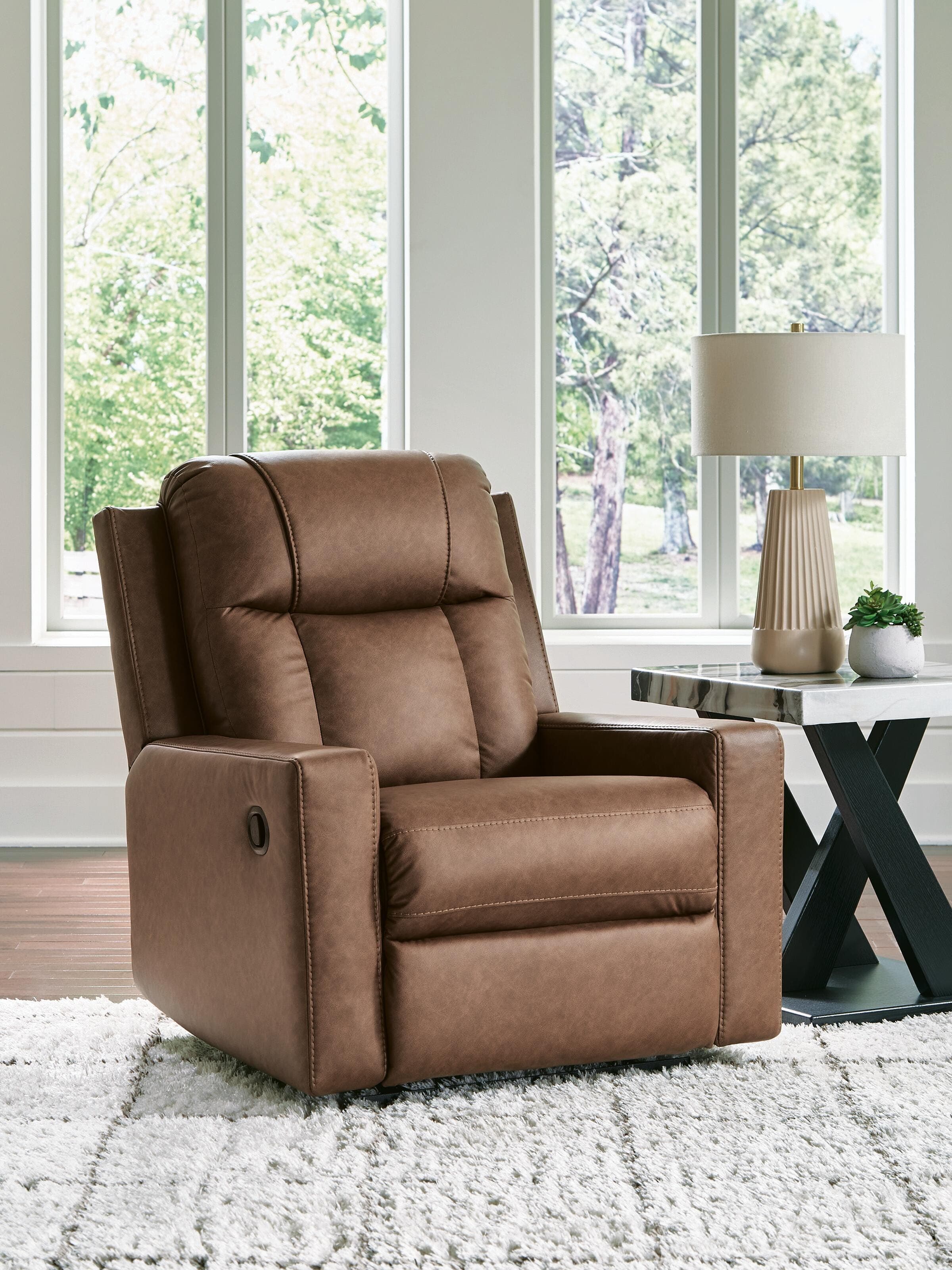 Mackmenville Recliner — Brown/Beige — view 2
