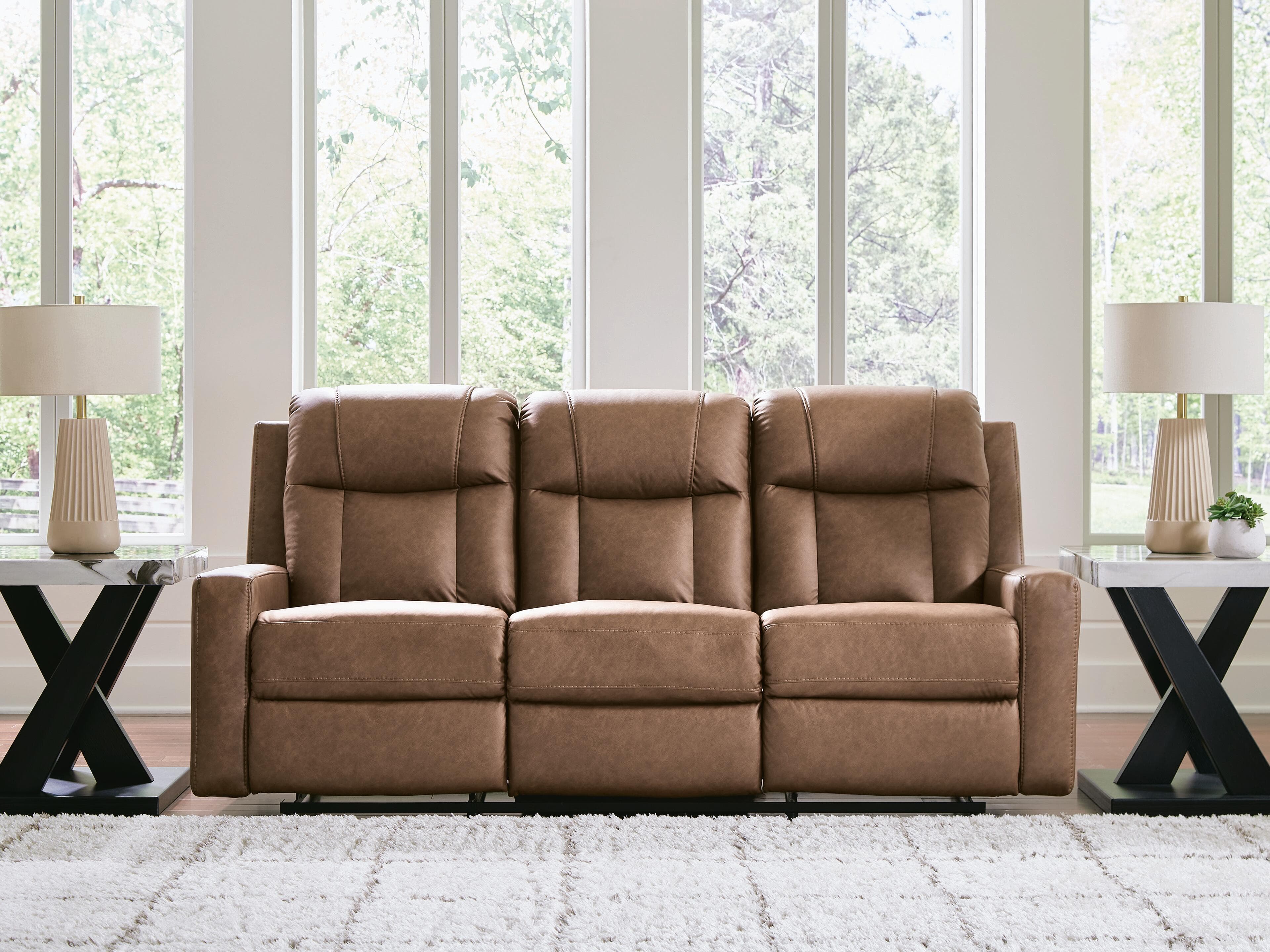 Mackmenville Reclining Sofa — Brown/Beige — view 2