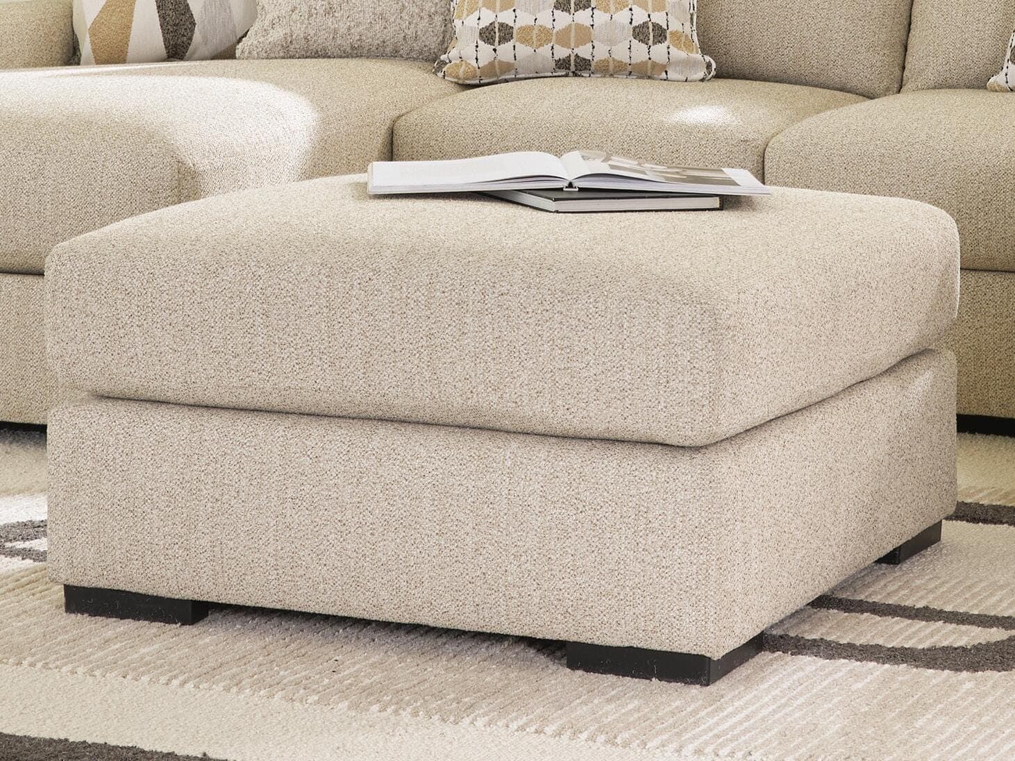 Laurelgrove Oversized Accent Ottoman — Brown/Beige — view 2