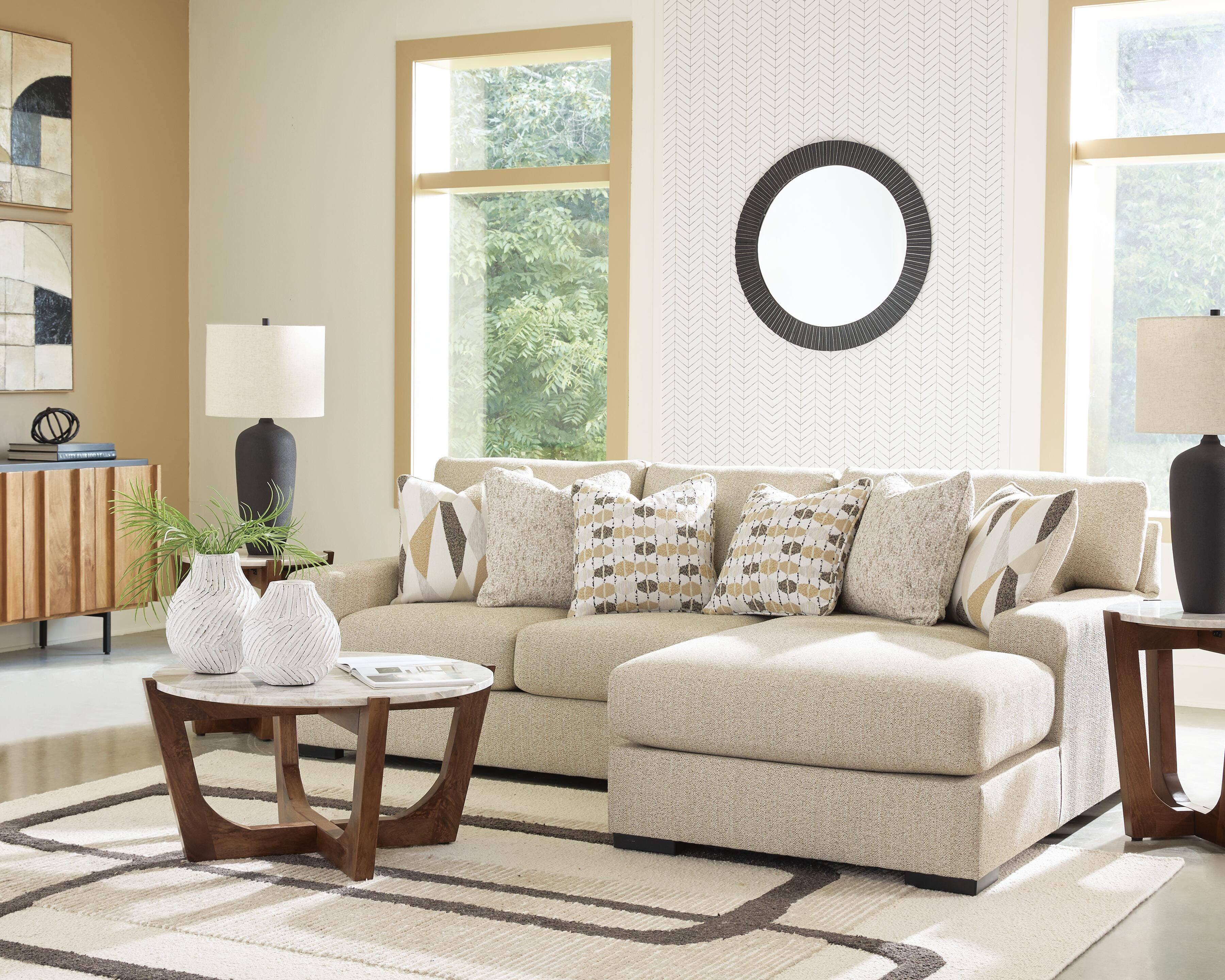 Laurelgrove 2-Piece Sectional Sofa Chaise — Pebble — view 3