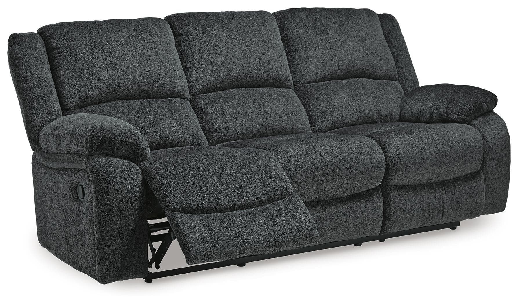 Draycoll Reclining Sofa — Black/Gray — view 6