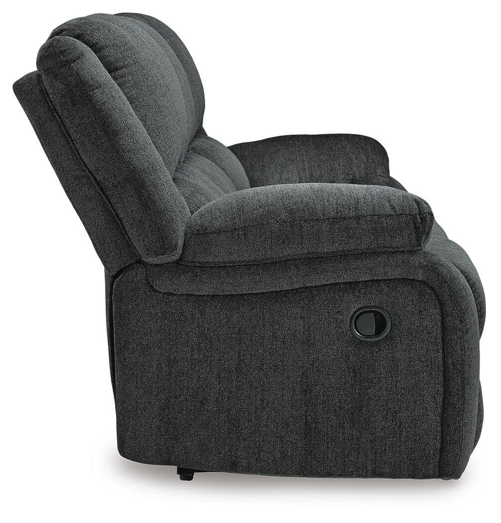 Draycoll Reclining Sofa — Black/Gray — view 7