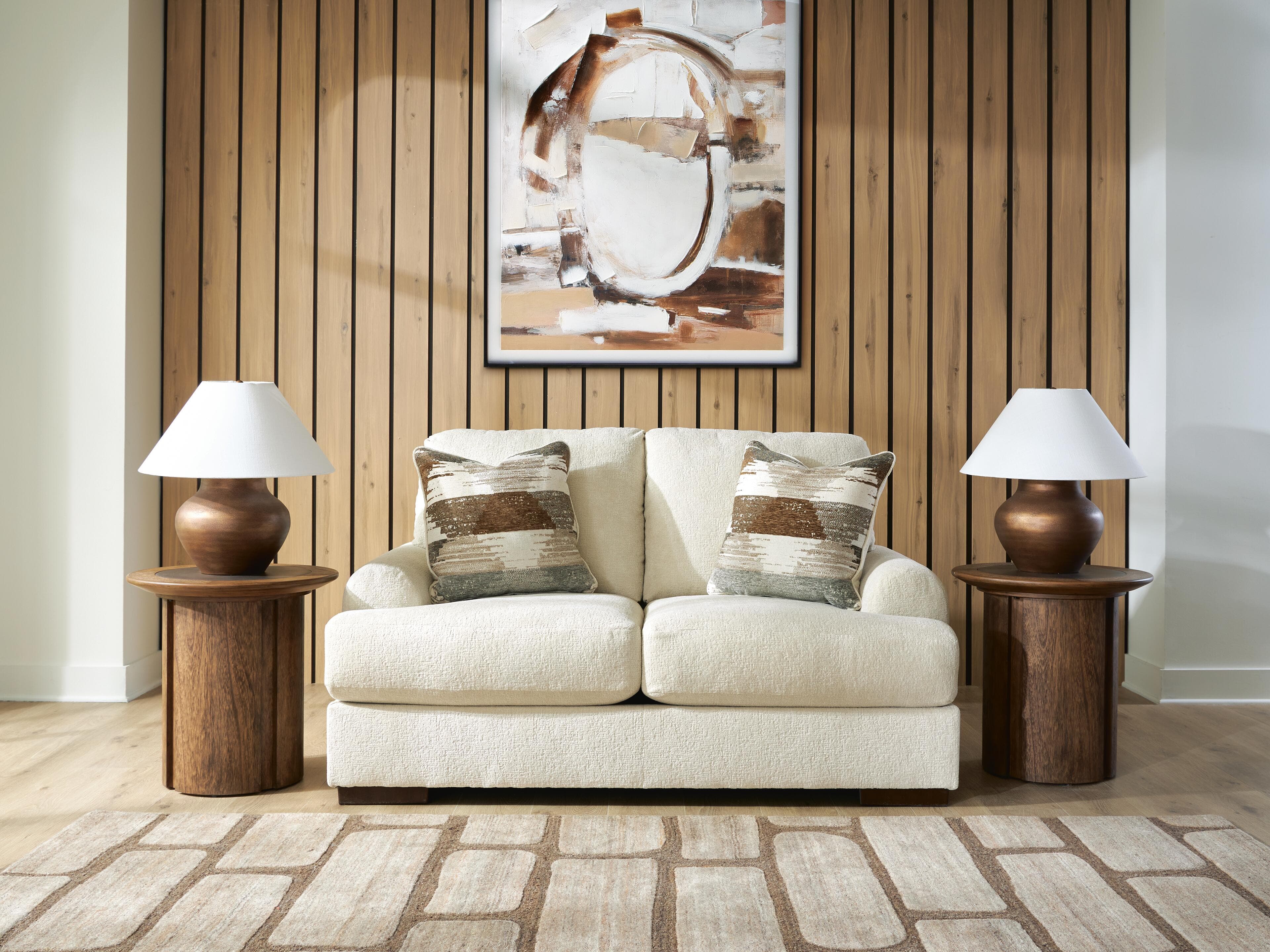 Nolenburg Loveseat — Brown/Beige — view 2