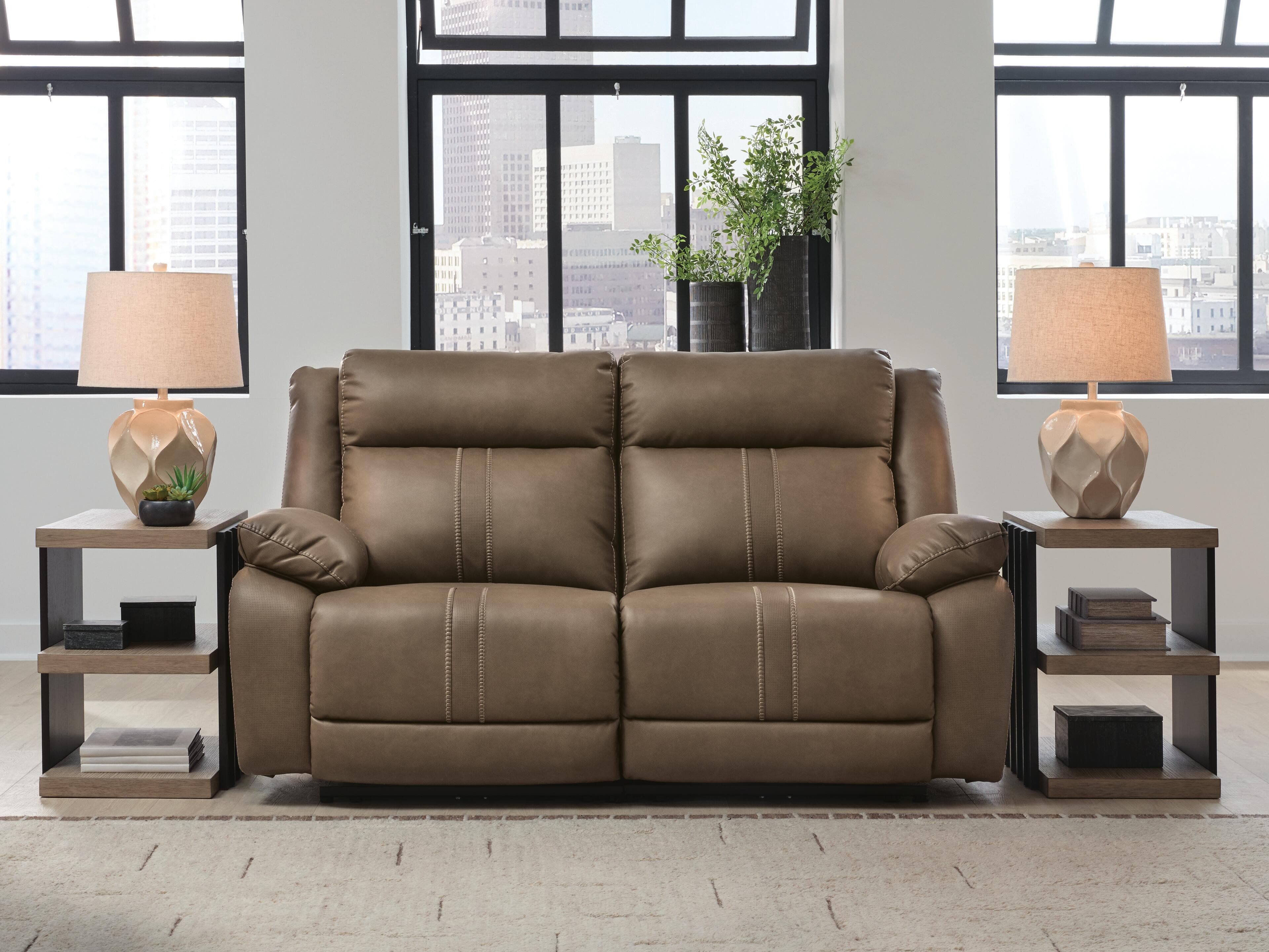 Max-Media 2-Piece Power Reclining Sectional Loveseat — Biscotti — view 2