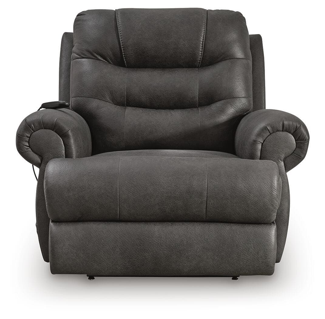 Created Comfort Power Lift Recliner — Black/Gray — view 5