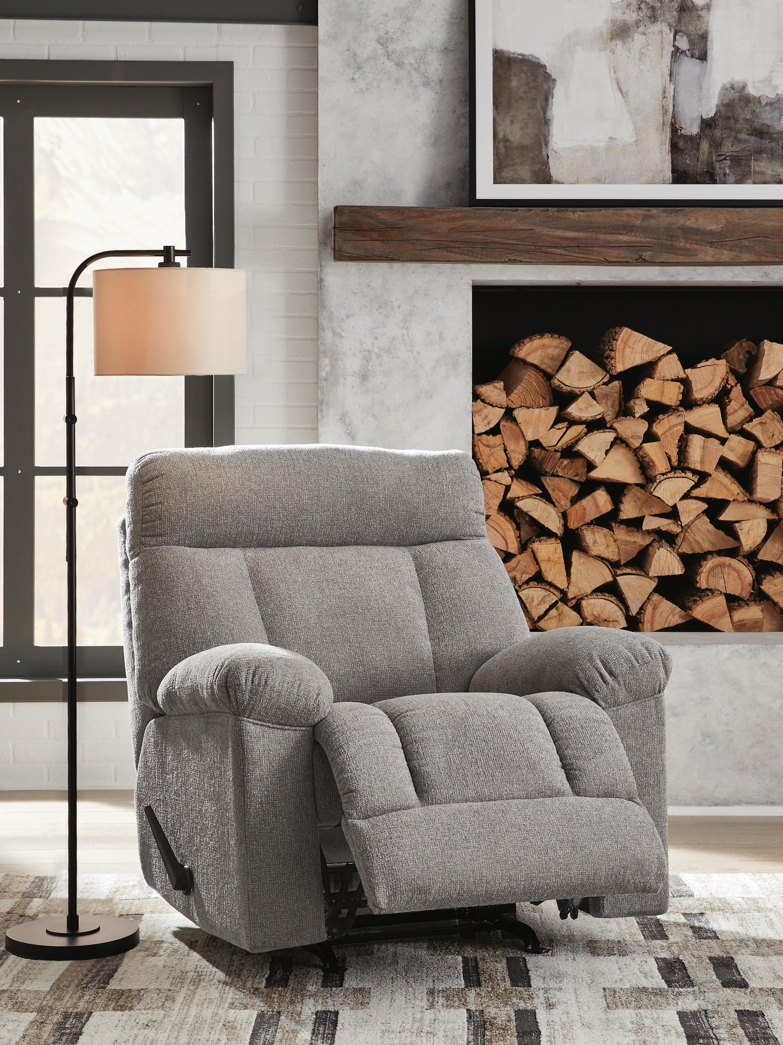 McArlie Recliner — Black/Gray — view 7
