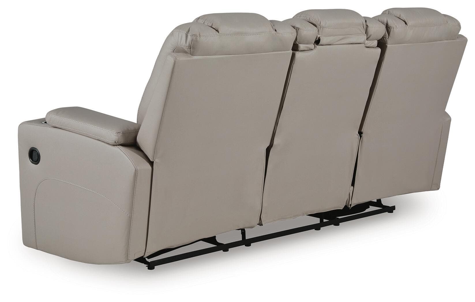 Next Move Reclining Sofa with Drop Down Table — Black/Gray — view 5