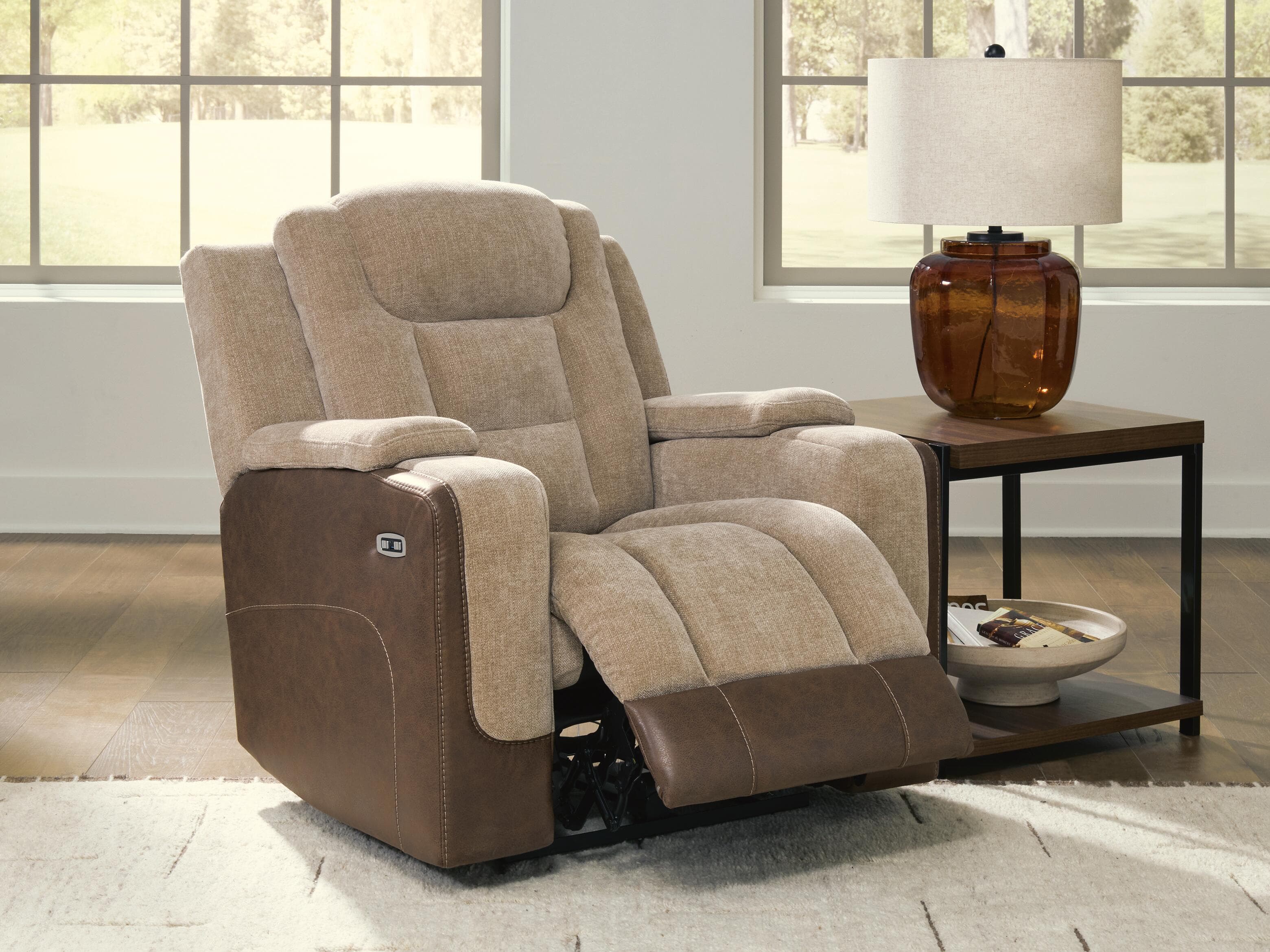 Ultimax Power Recliner — Brown/Beige — view 6
