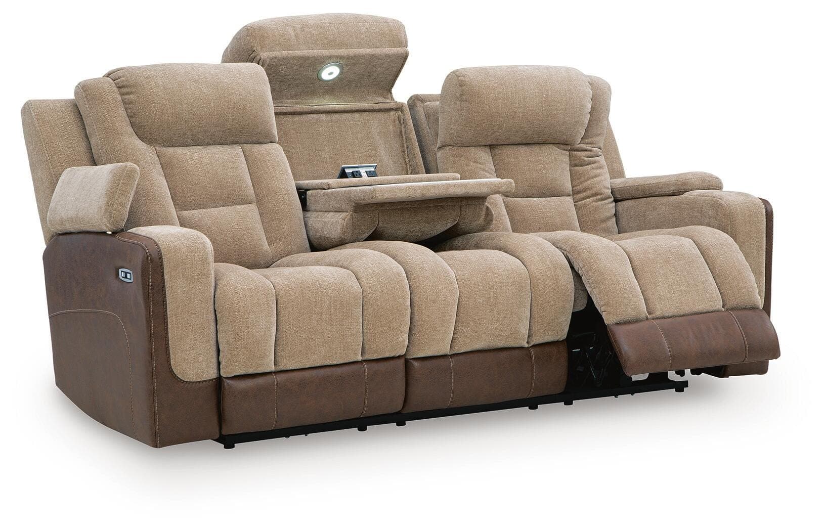 Ultimax Power Reclining Sofa — Brown/Beige — view 4