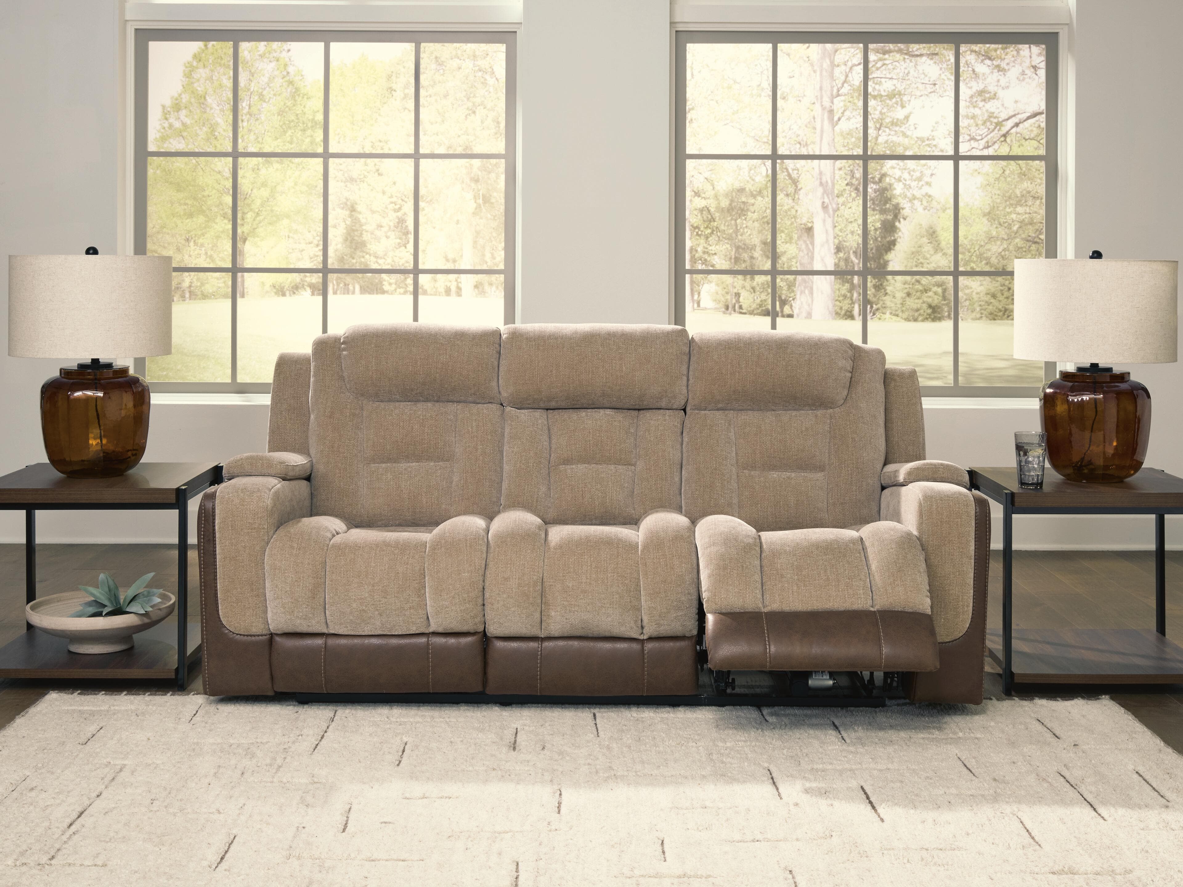 Ultimax Power Reclining Sofa — Brown/Beige — view 2