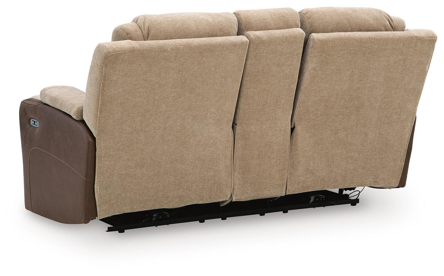 Ultimax Power Reclining Loveseat with Console — Brown/Beige — view 5