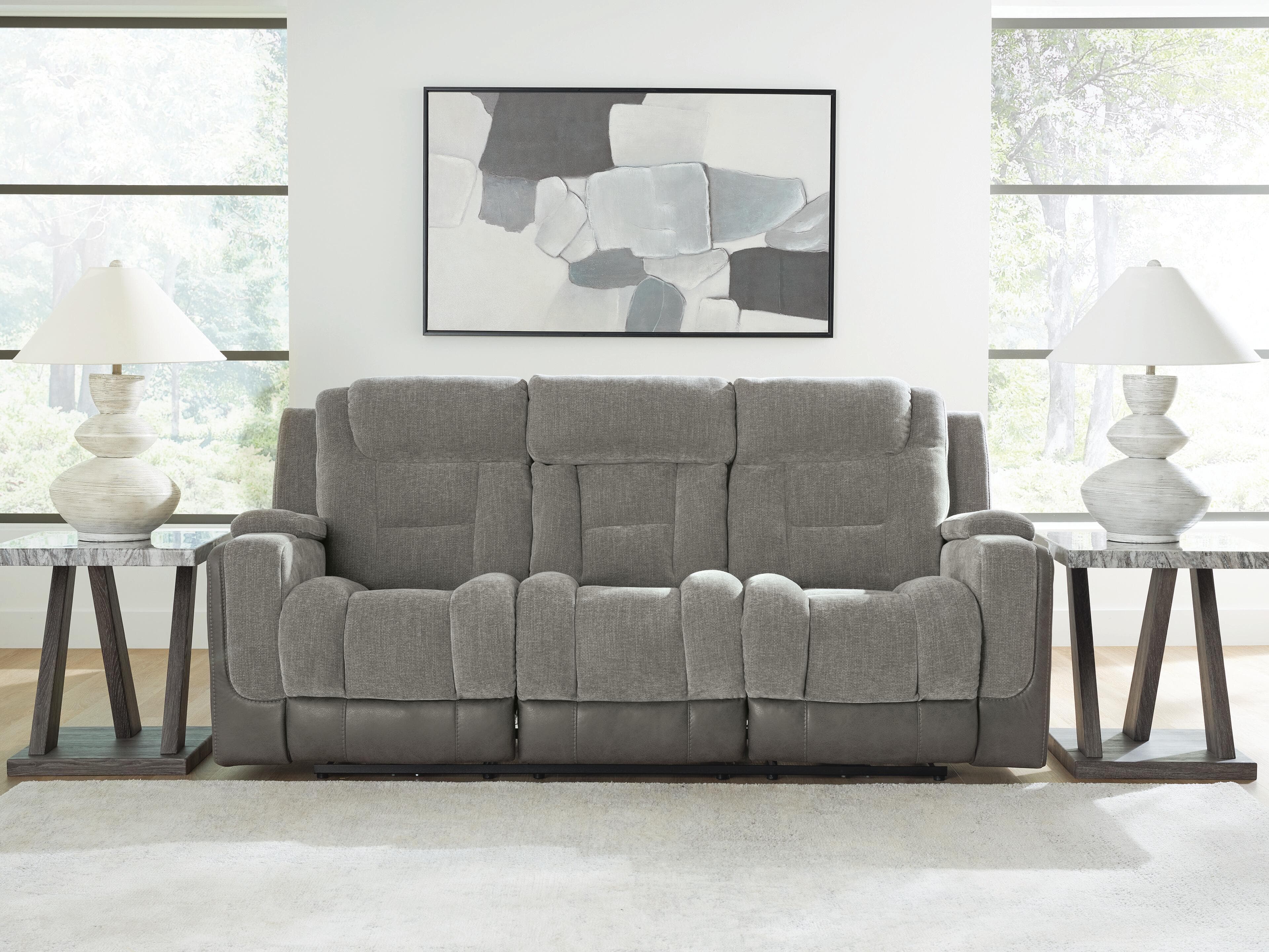 Ultimax Power Reclining Sofa — Black/Gray — view 2