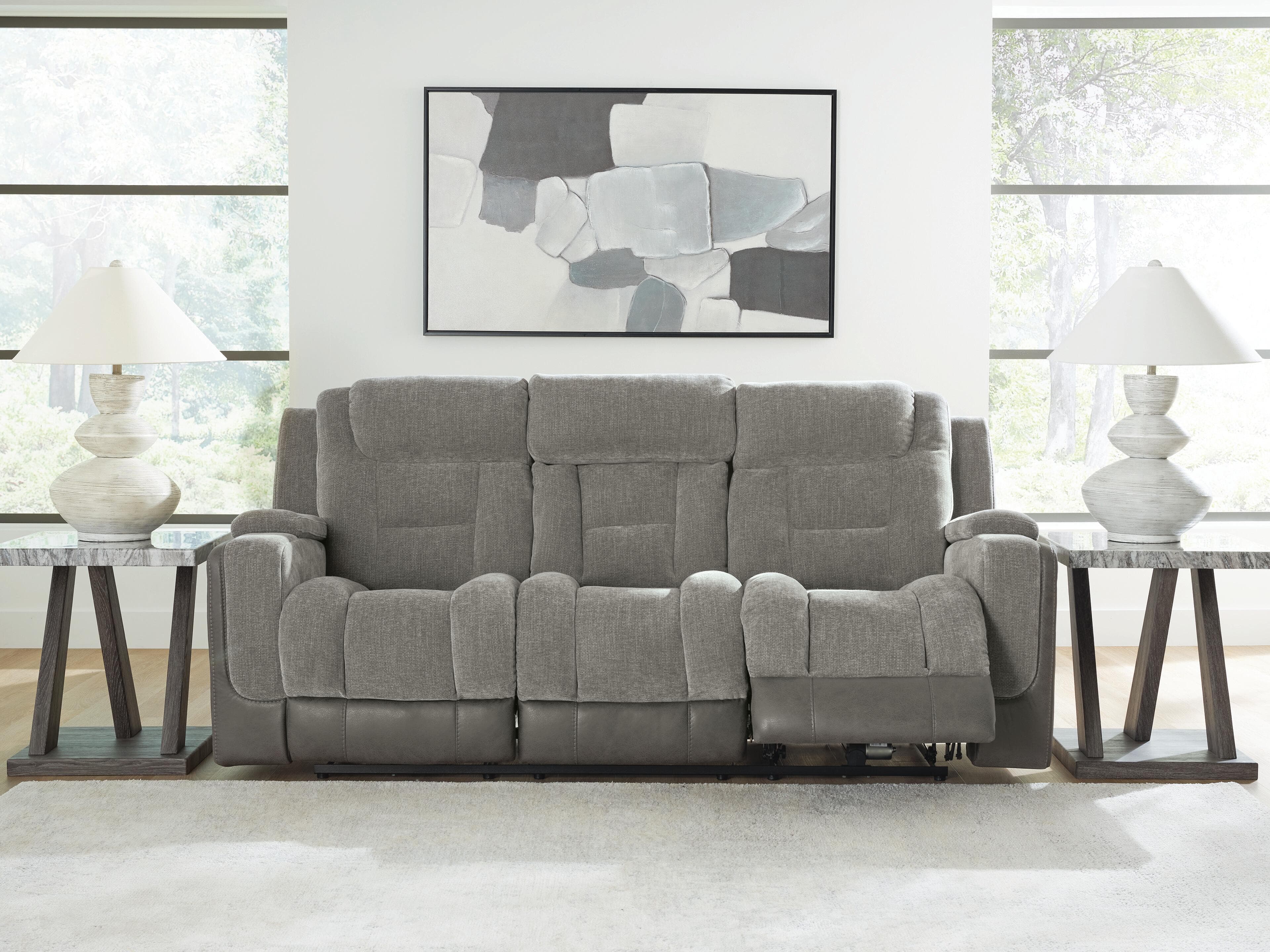 Ultimax Power Reclining Sofa — Black/Gray — view 7
