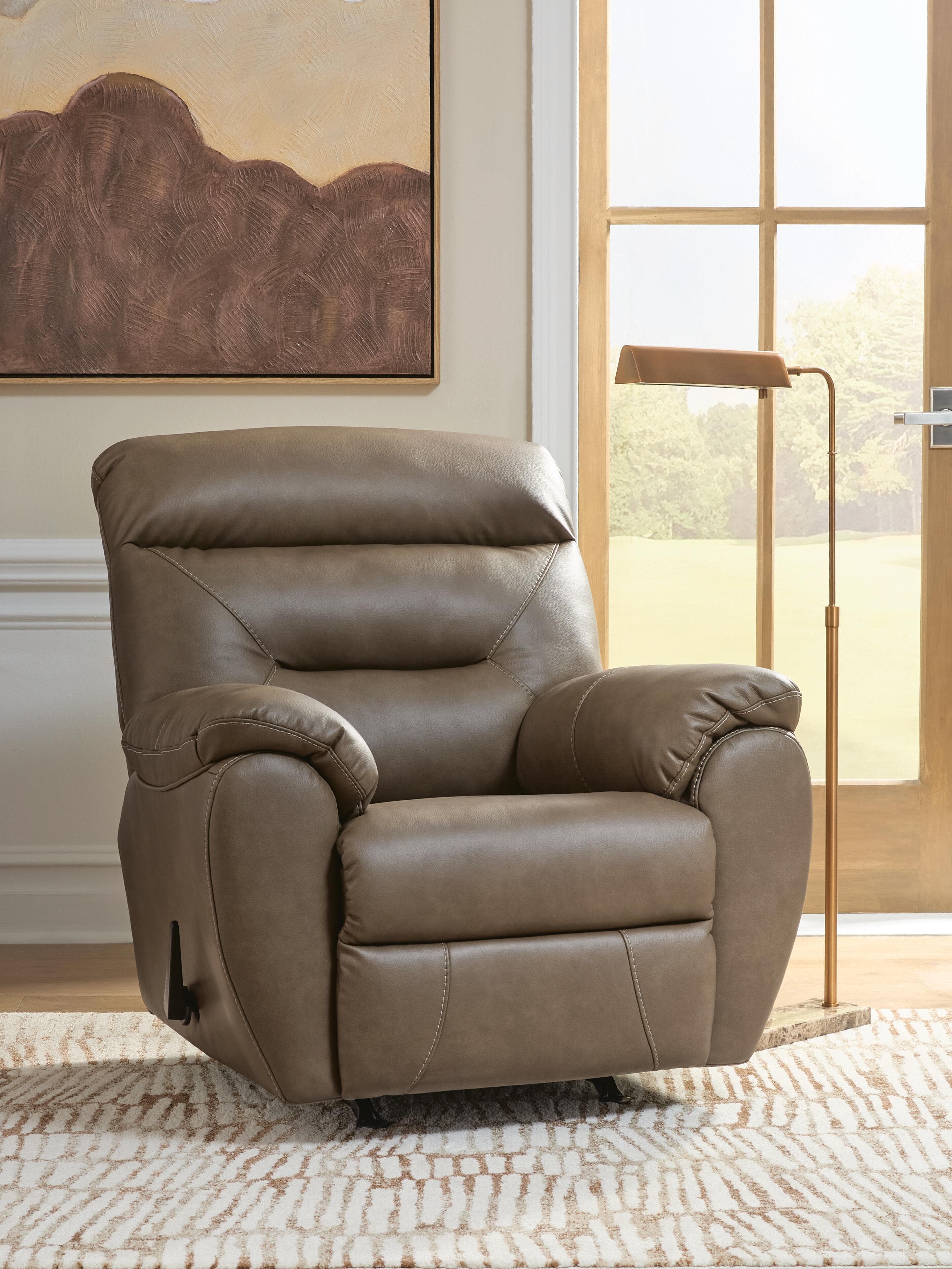 Pittsman Recliner — Brown/Beige — view 2