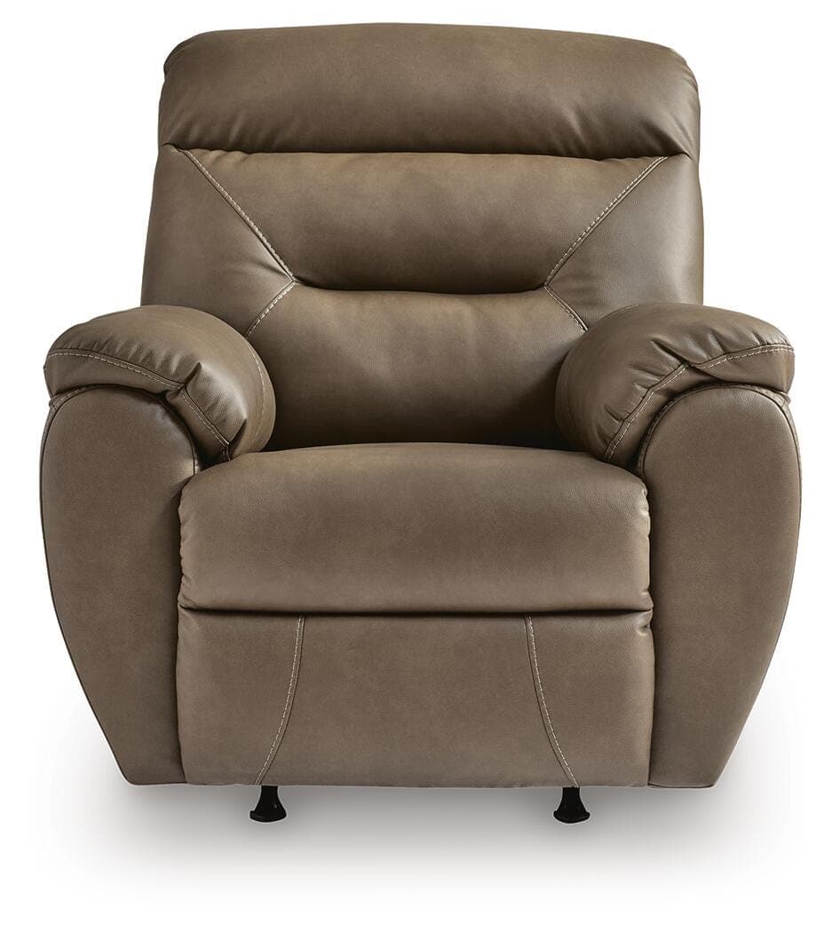 Pittsman Recliner — Brown/Beige — view 4