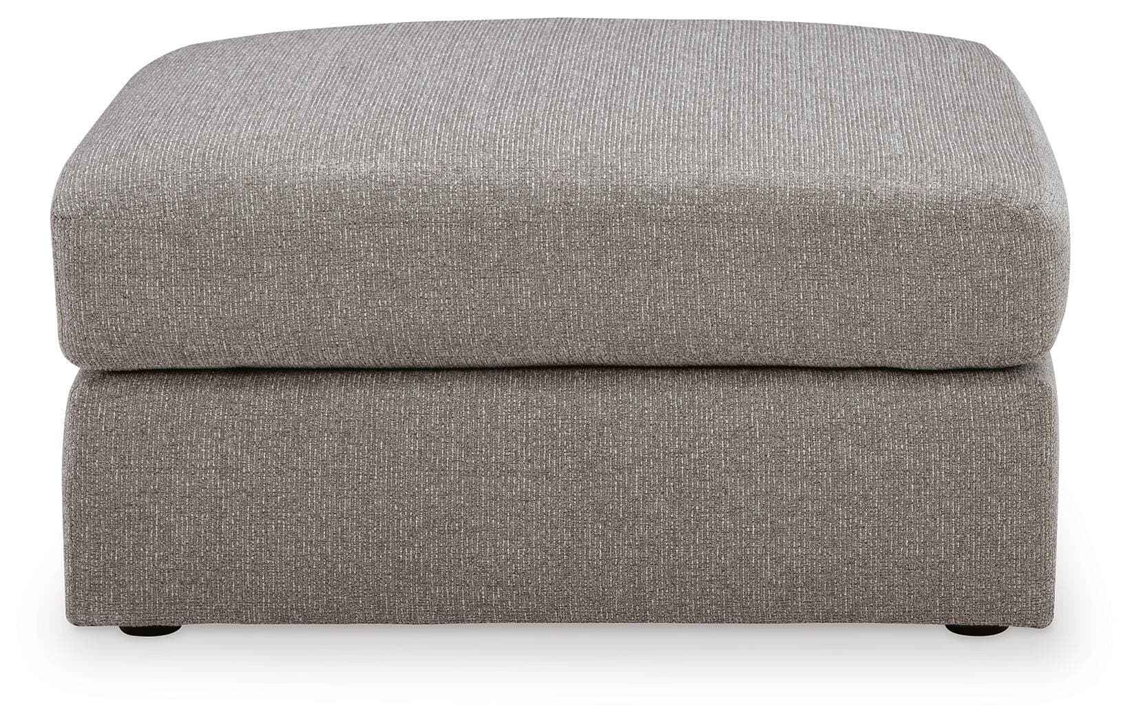 Lindon Oversized Accent Ottoman — Black/Gray — view 3