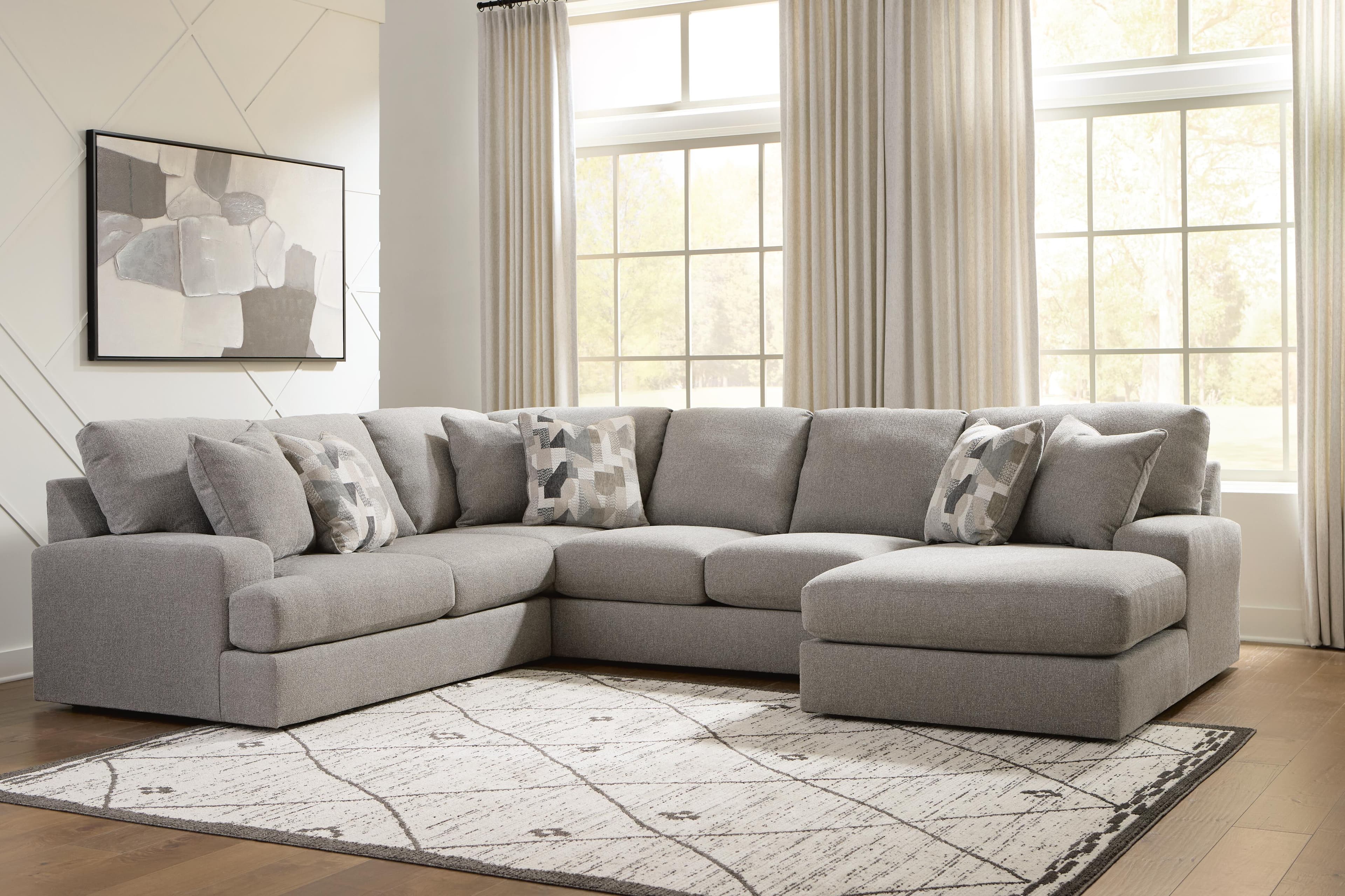 Lindon 3-Piece Sectional with Chaise — Smoke — view 2