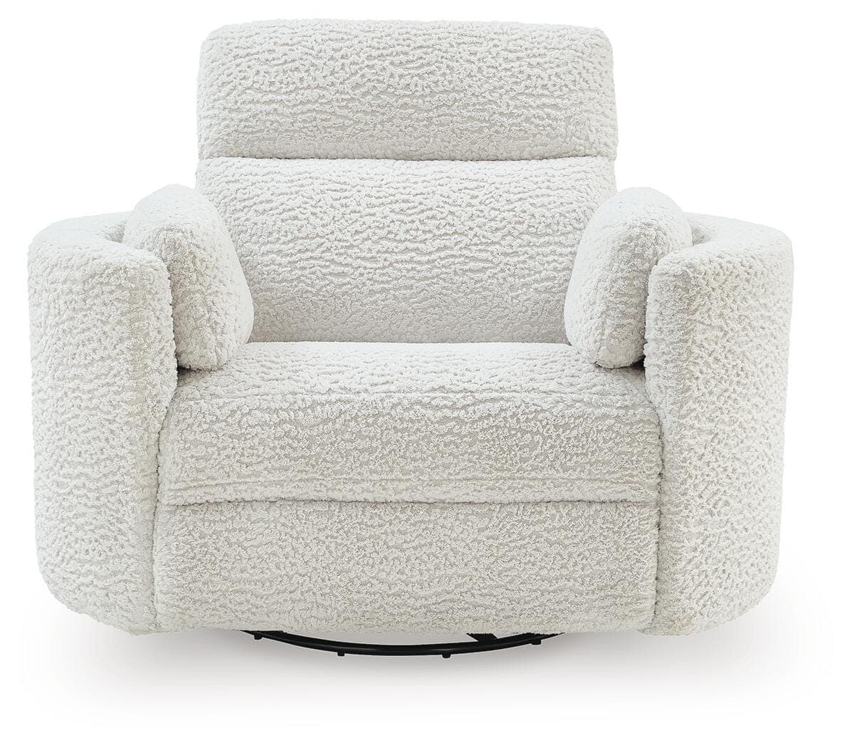 Moonrae Swivel Power Glider Recliner — White — view 4