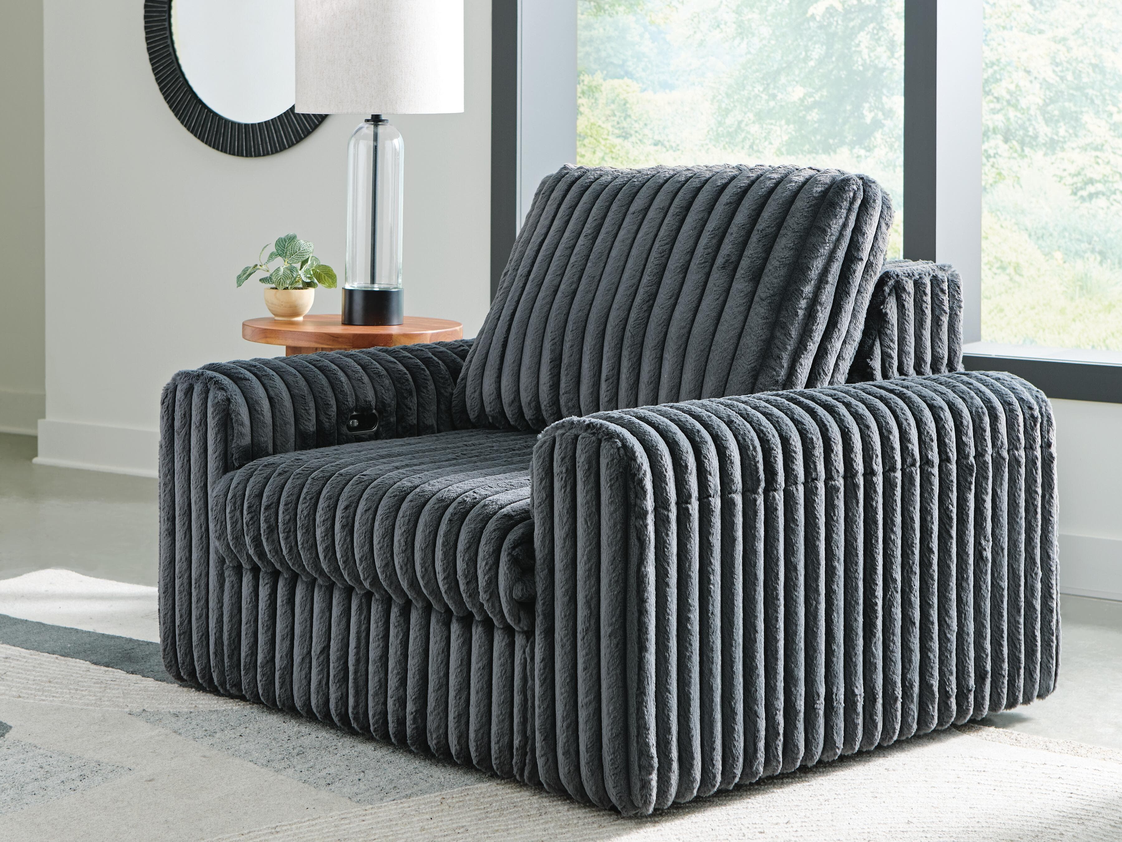 Chalmers Power Gliding Chaise — Black/Gray — view 2