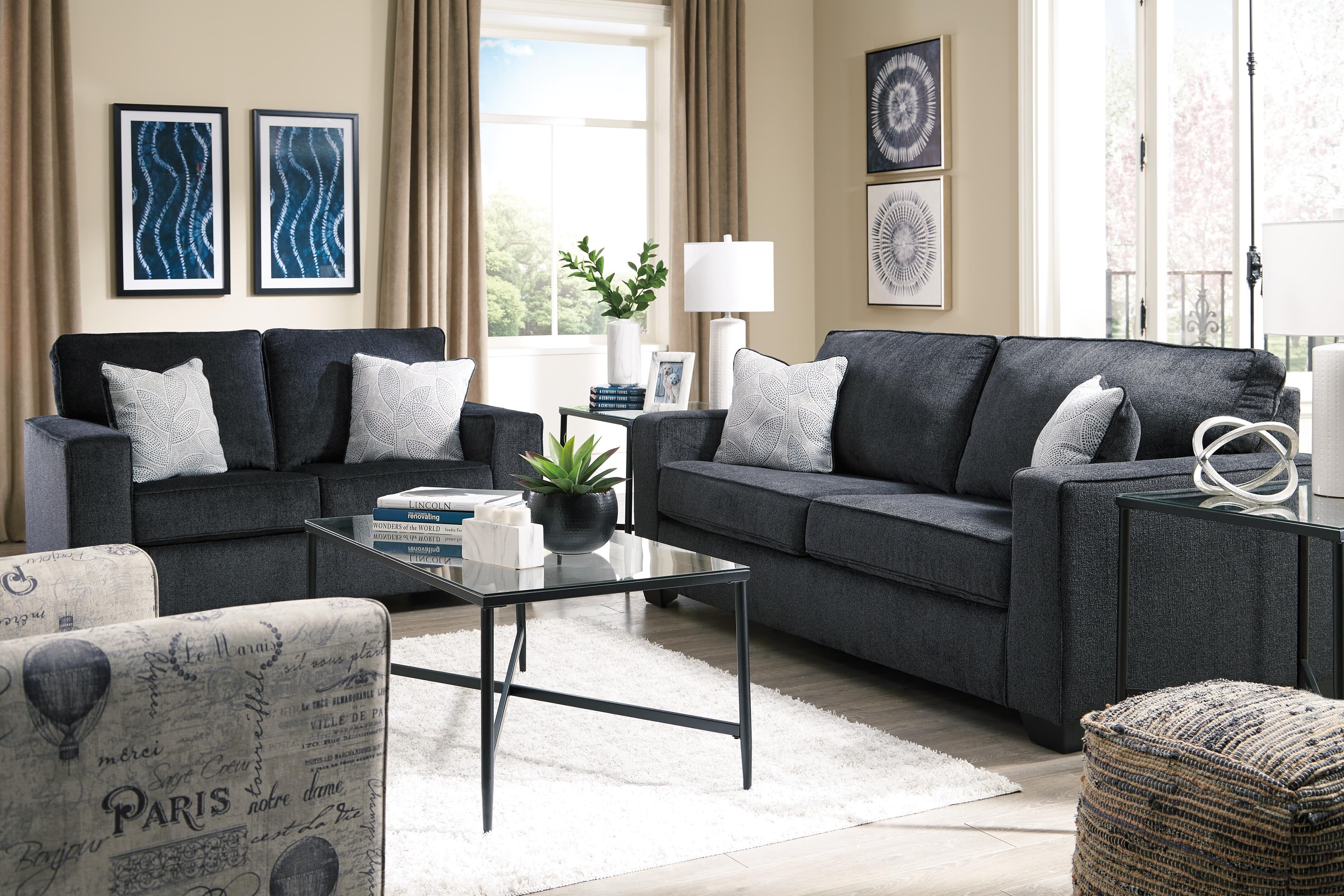 Altari Loveseat — Black/Gray — view 6