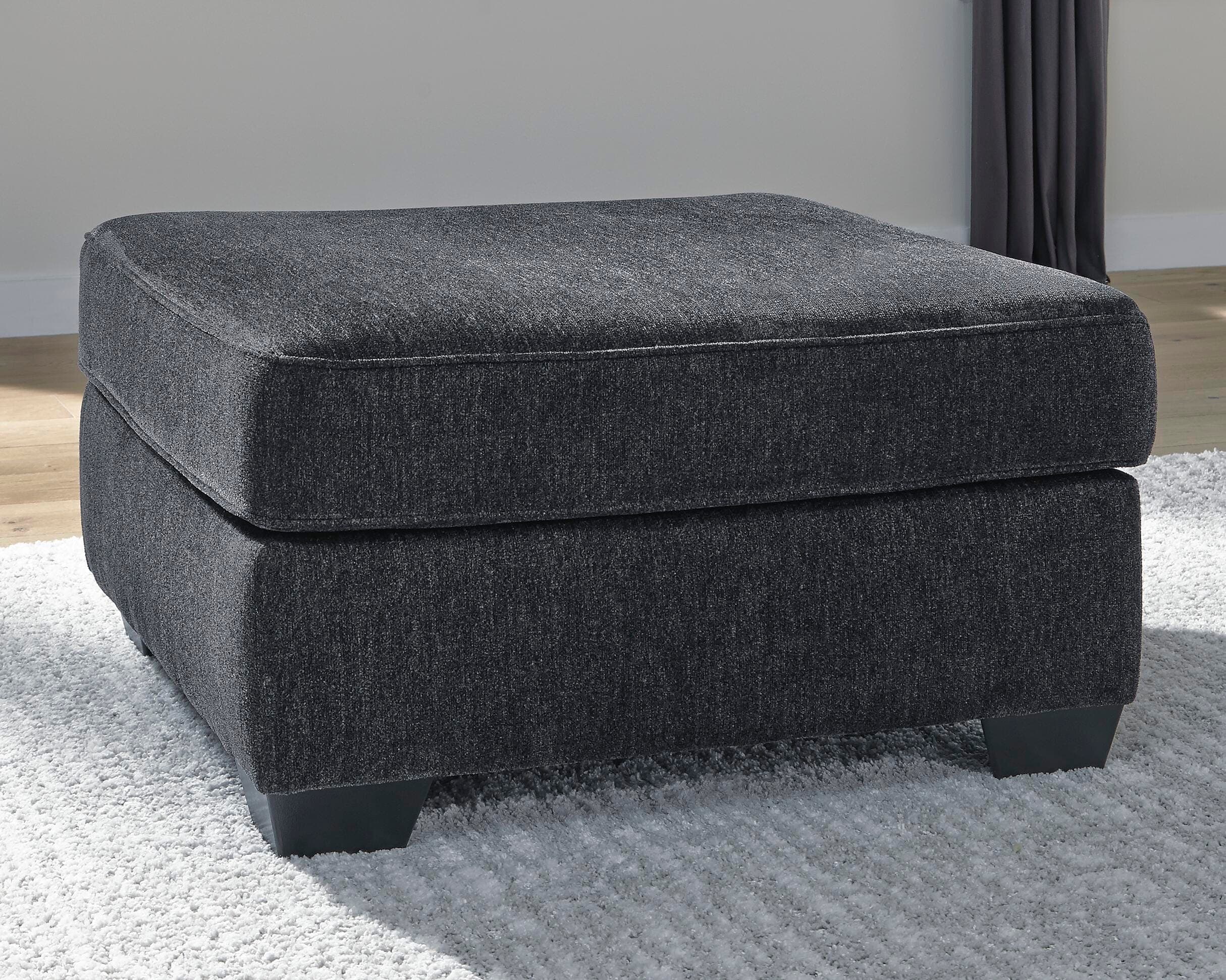 Altari Oversized Accent Ottoman — Black/Gray — view 2
