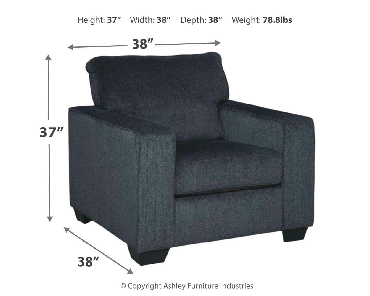 Altari Chair — Black/Gray — view 4
