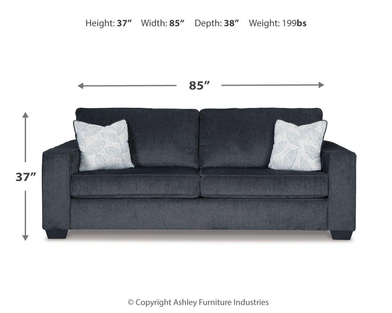 Altari Queen Sofa Sleeper — Black/Gray — view 4